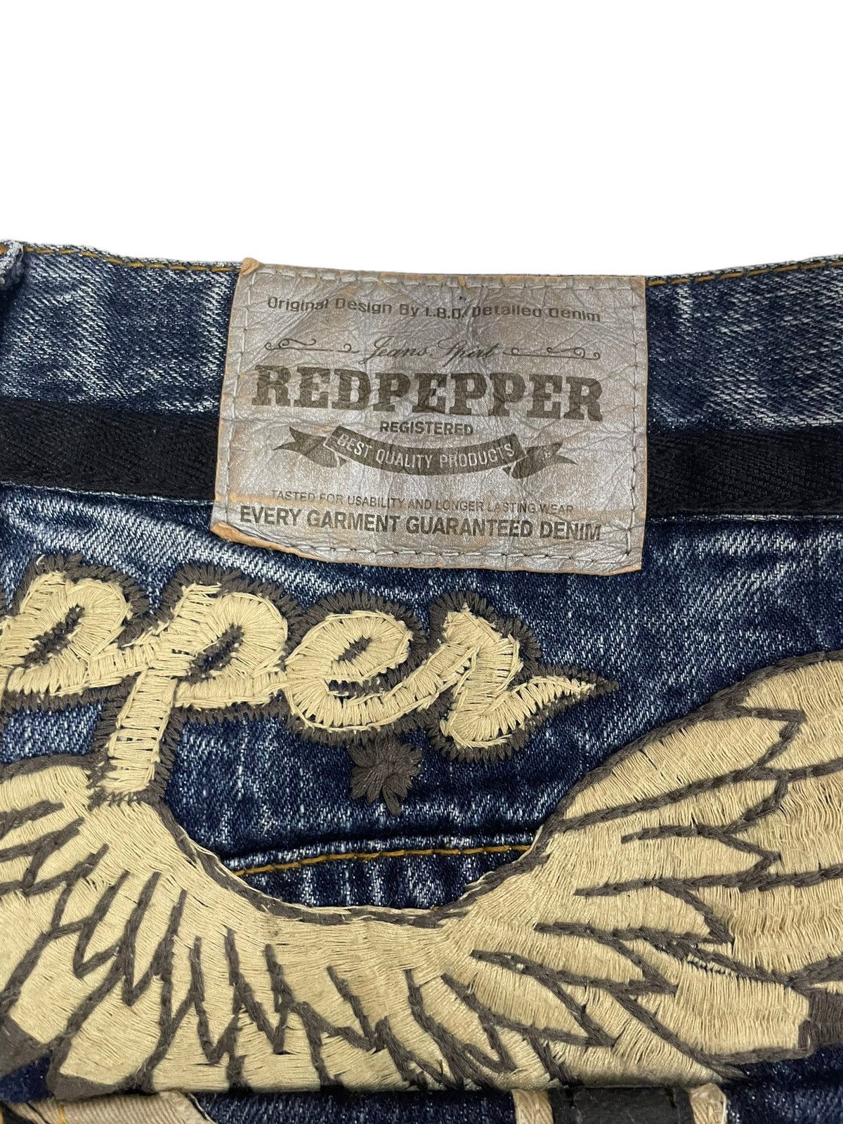 Hysteric Glamour × Japanese Brand × PPFM RedPepper Japan Flare Jeans Embroidery Logo Size US 31 - 8 Thumbnail