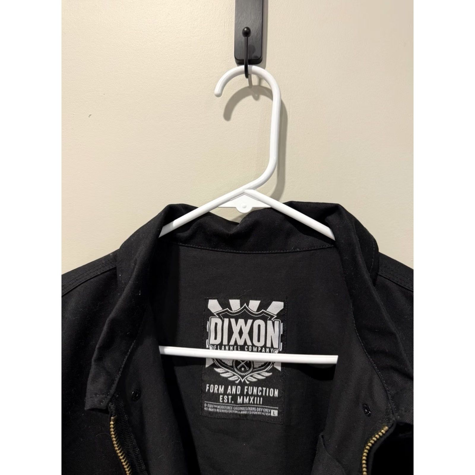 Vintage Dixxon Jacket Mens Large Black Canvas Bomber Zip Pockets Lined Cotton Blend Outdoor Casual Workwear Shirt/Coat Size US L / EU 52-54 / 3 - 3 Thumbnail
