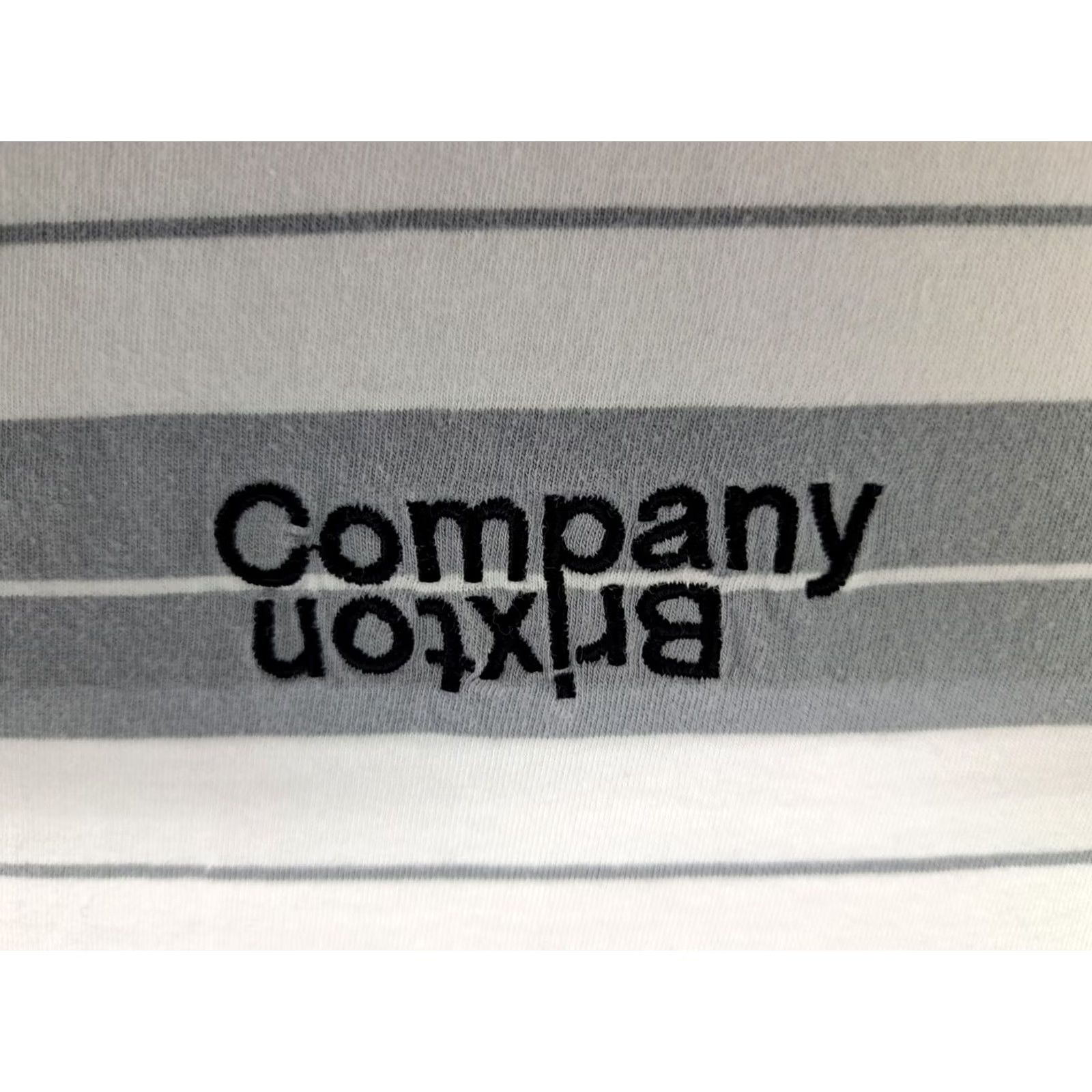 Brixton Brixton Shirt Mens XL Gray/White Long Sleeve Logo Crew Neck Woven Cotton Blend Regular Fit Skate Pattern Size US XL / EU 56 / 4 - 4 Thumbnail