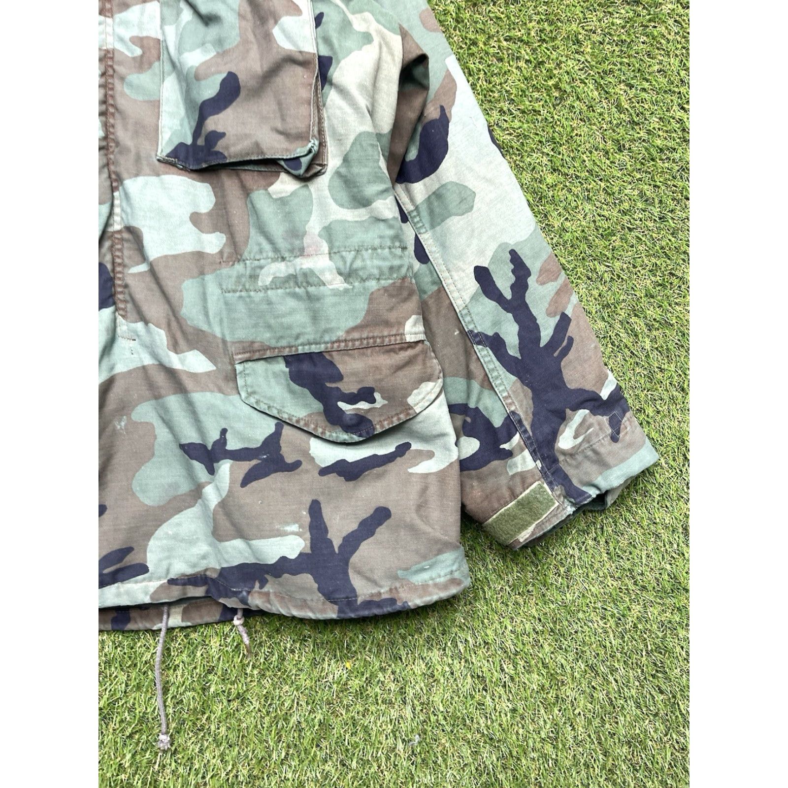 Vintage Vintage US Army Camouflage Field Jacket Mens Large Windbreaker Coat Winter Fall Spring Summer Military Outerwear Size US L / EU 52-54 / 3 - 2 Thumbnail