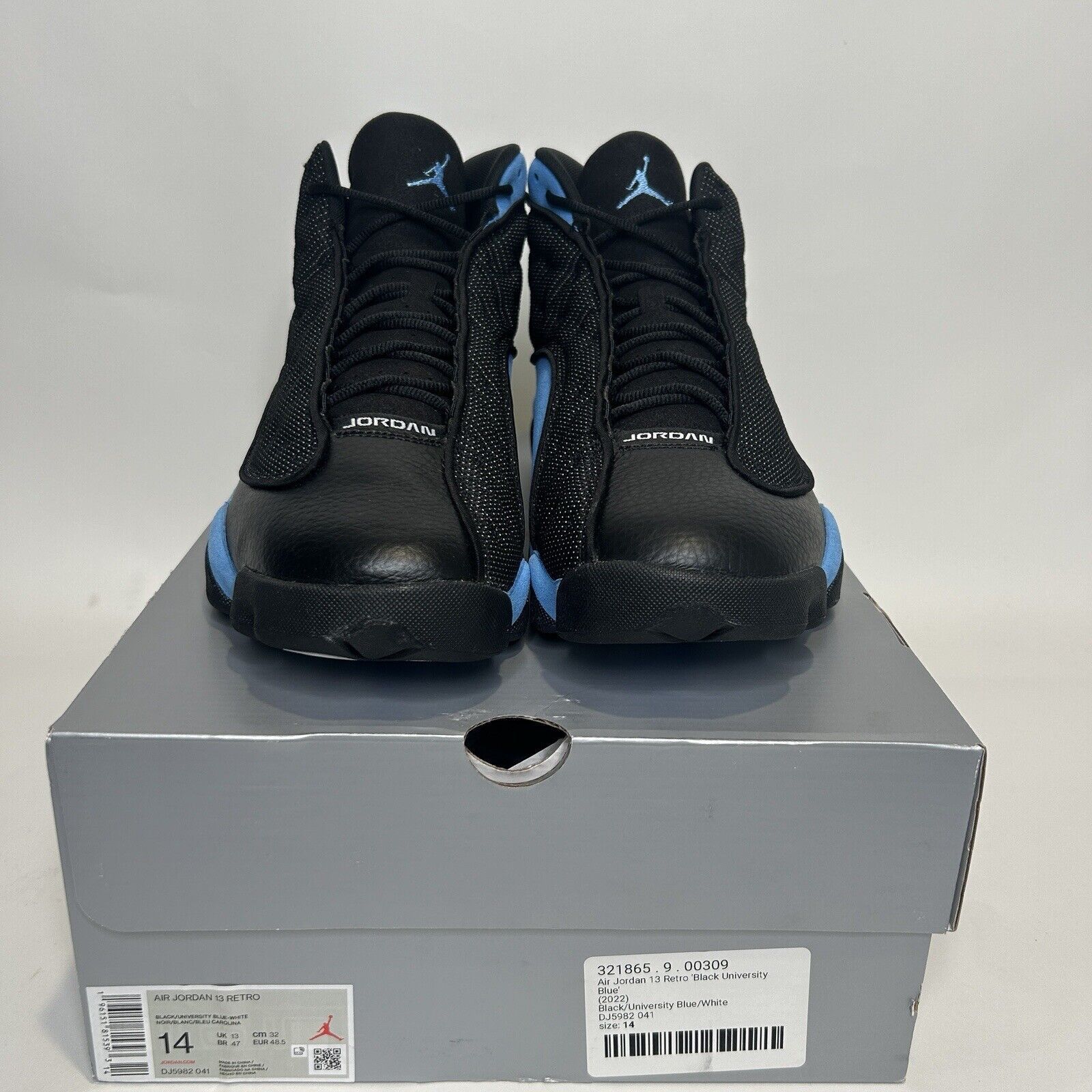 Nike Nike Air Jordan 13 Retro OG “Black University Blue/UNC” 2024 Size US 14 / EU 47 - 2 Thumbnail