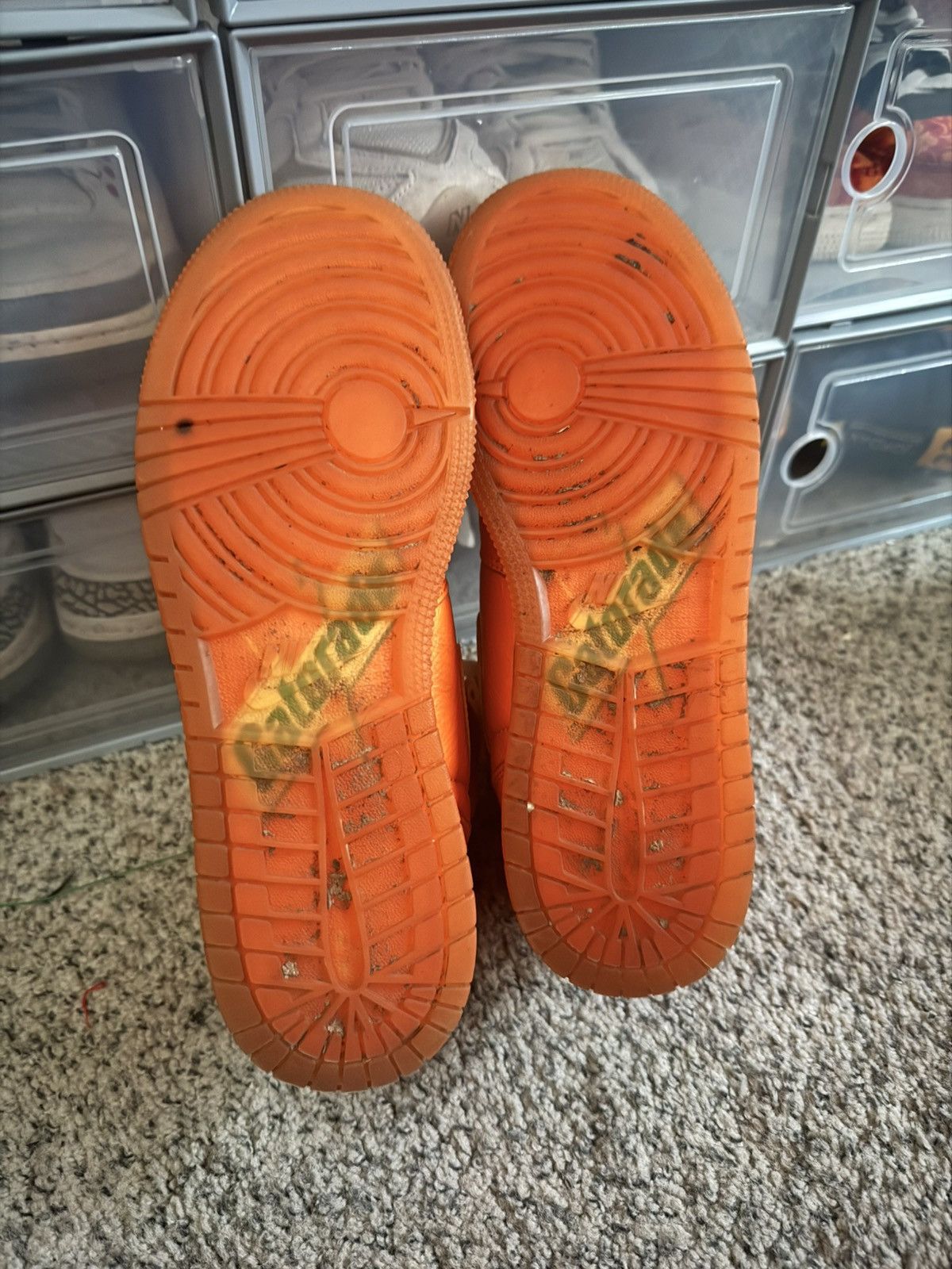 Gatorade × Jordan Brand Retro High Jordan Air 1 - “orange Peel” Gatorade Collab Size US 7 / EU 40 - 6 Thumbnail