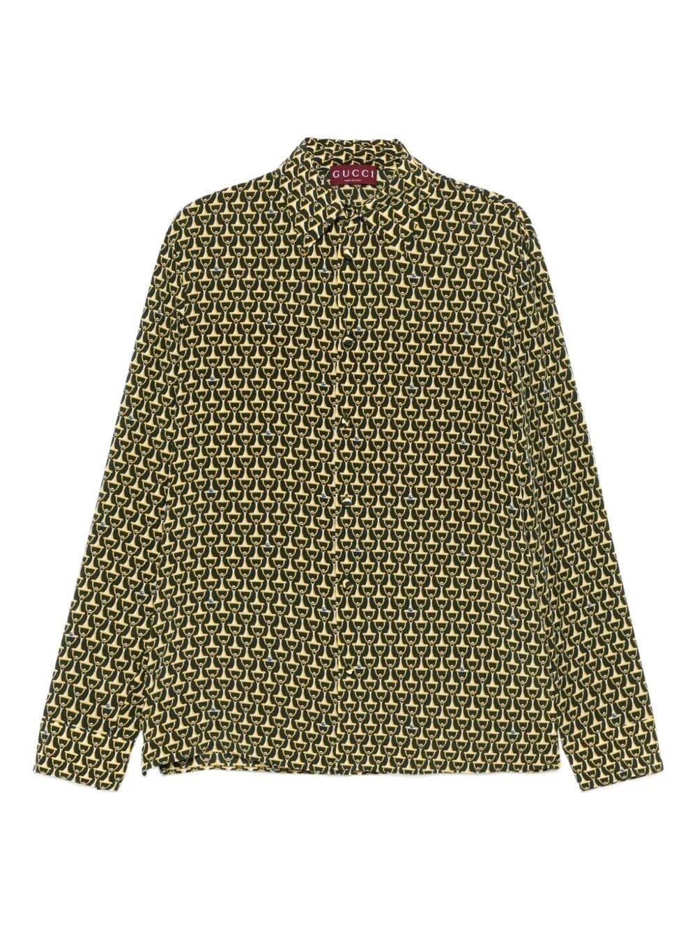 Gucci Classic Skinny `Horsebit` Shirt Size US L / EU 52-54 / 3 - 1 Thumbnail