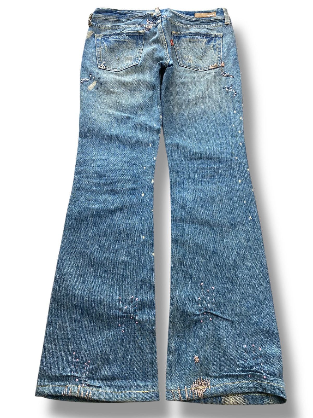 Levi's Levi’s Faded Blue Wash Patch Work Style Boot Cut Jeans Size 30" / US 8 / IT 44 - 3 Thumbnail