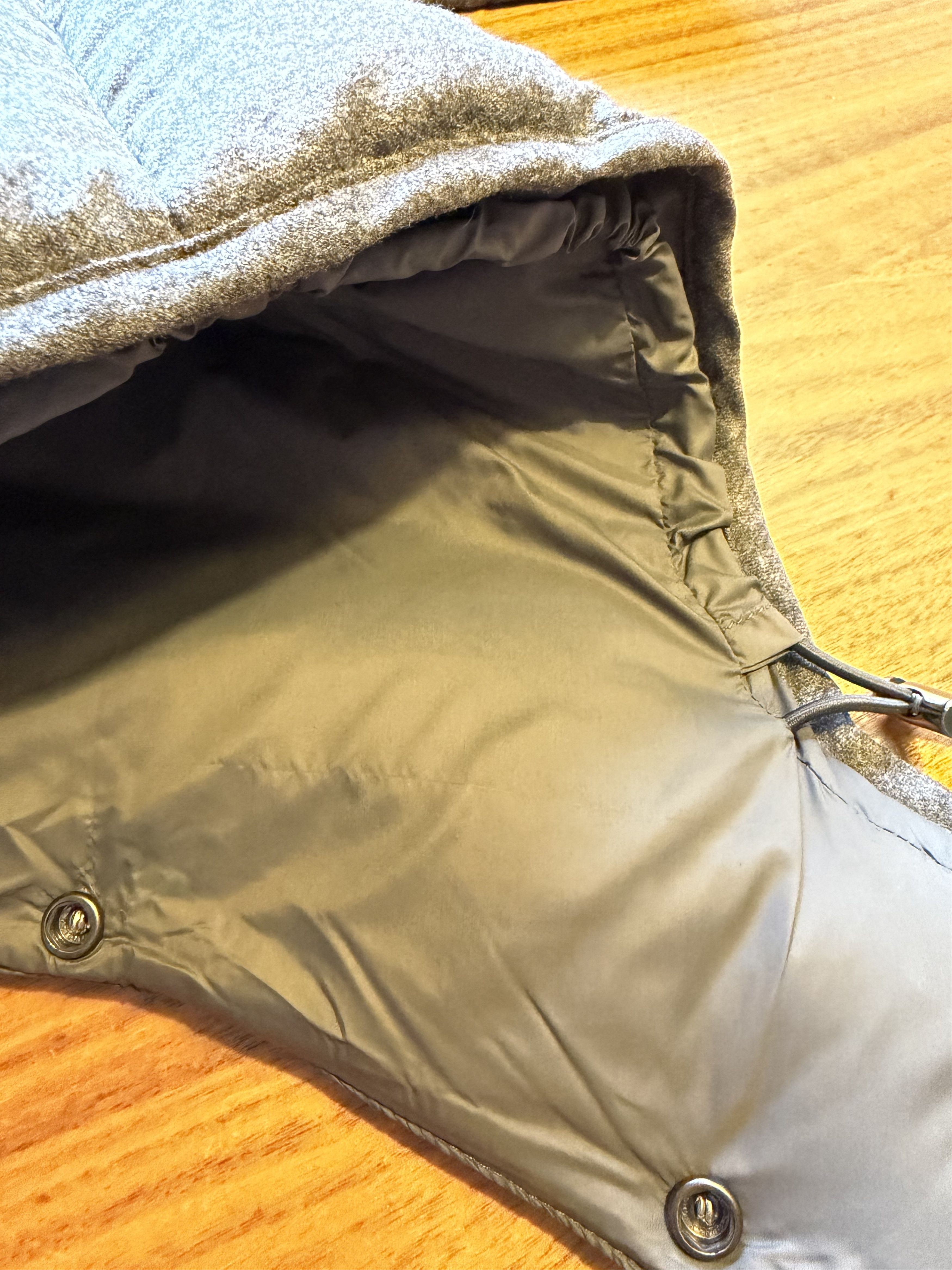 Moncler Montgenevre Gray Wool Flannel Hooded Puffer Jacket Size US XL / EU 56 / 4 - 15 Thumbnail