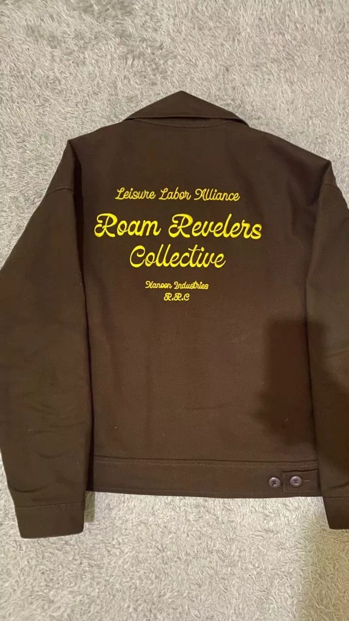 Vintage Work Jacket Boxy Fit Brown Fuelo Script - Hanoon Industries Size US L / EU 52-54 / 3 - 2 Thumbnail
