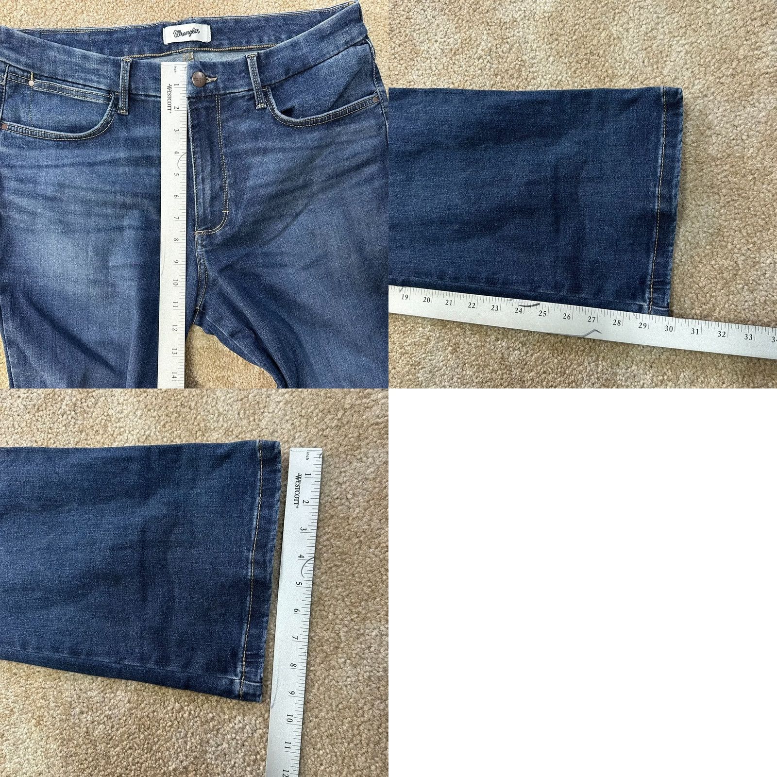 Wrangler Wrangler Bespoke Boot Cut Jeans Womens 33x30 Denim Stretch High Rise Blue 5-Pocket Mens? No. Size 24" / US 00 / IT 34 - 9 Thumbnail