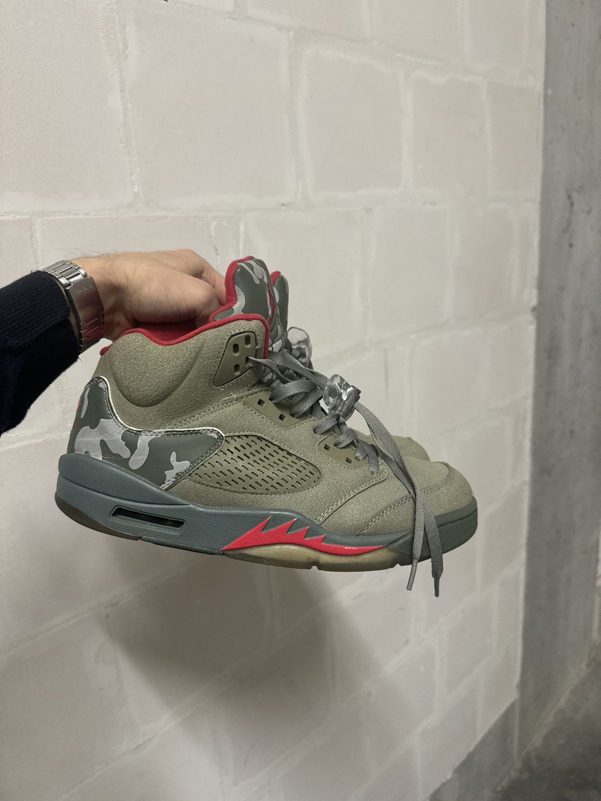 Jordan Brand Nike Jordan 5 Retro P51 Camo vintage sneakers Size US 10 / EU 43 - 2 Thumbnail