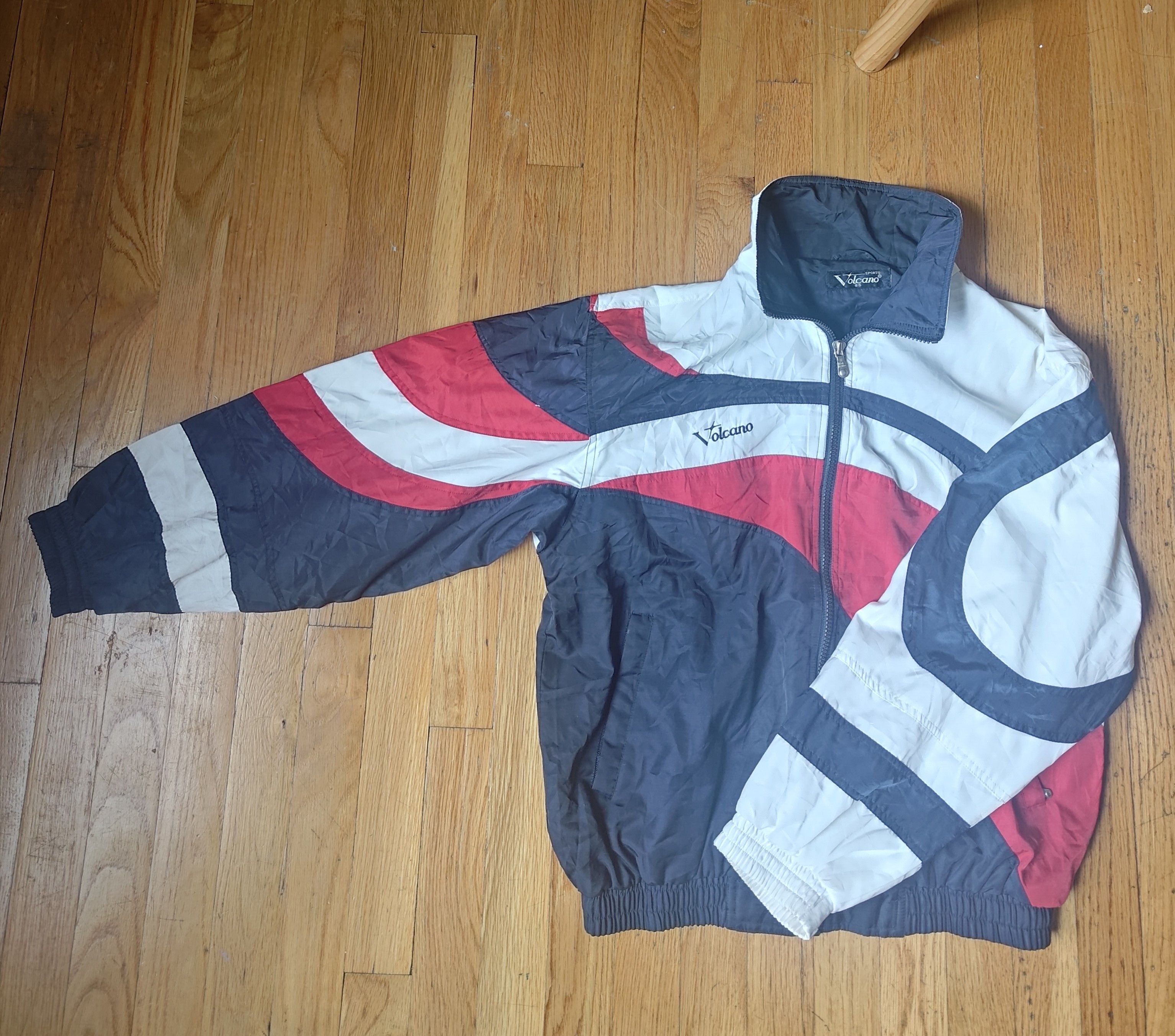 Volcano vintage colorblock athletic jacket