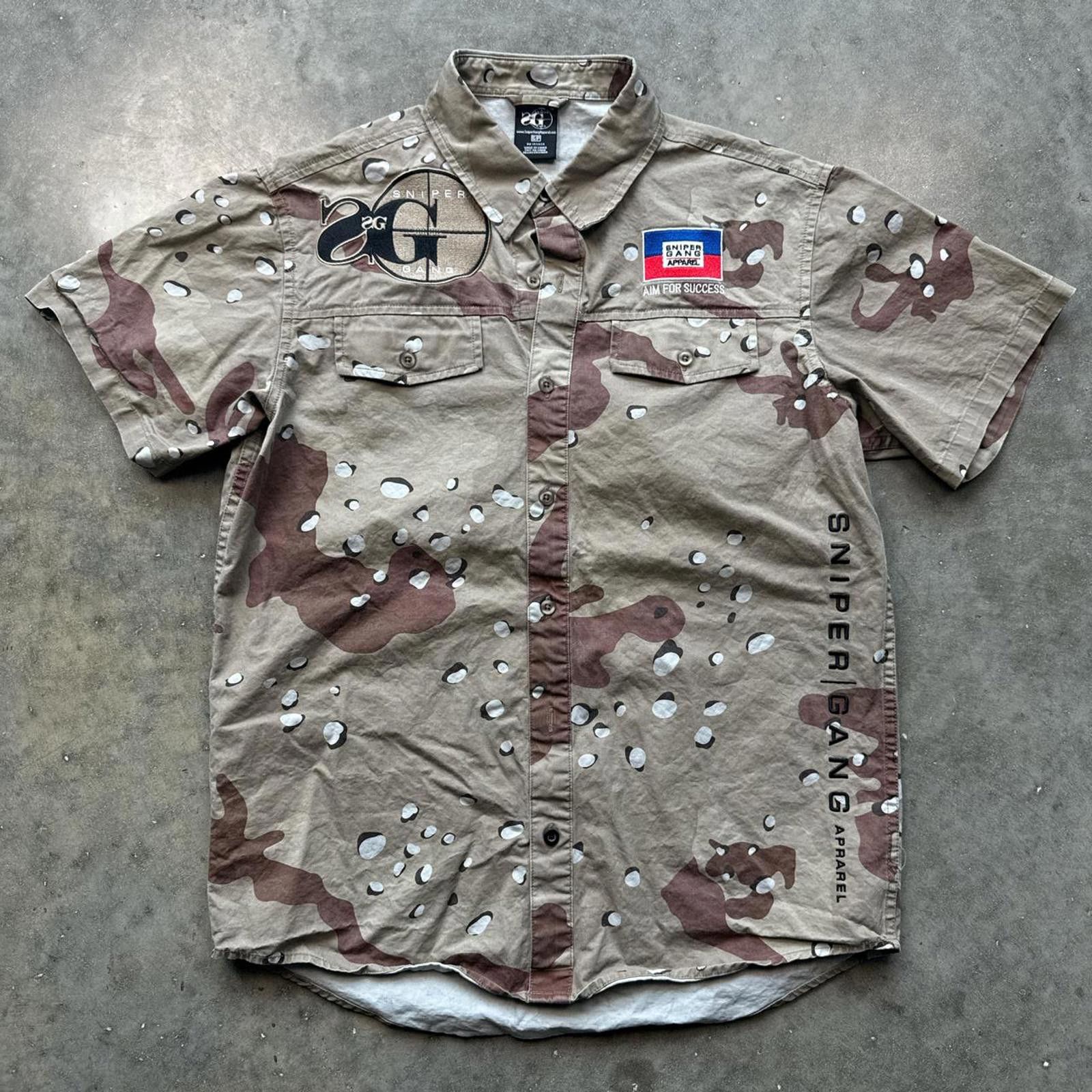 Kodak Desert Camo Button-Up Shirt With Sniper Gang Logo Size US S / EU 44-46 / 1 - 1 Thumbnail