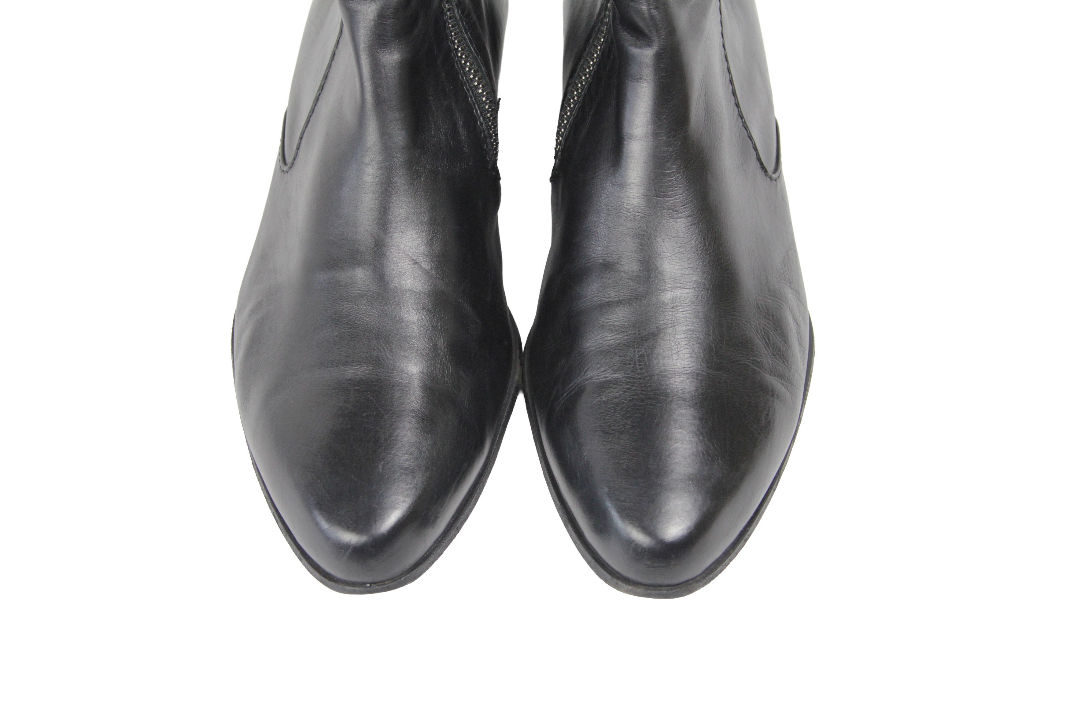 Veronique Branquinho Biker Leather Side Zip Cossack Boots Size US 10 / IT 40 - 5 Thumbnail