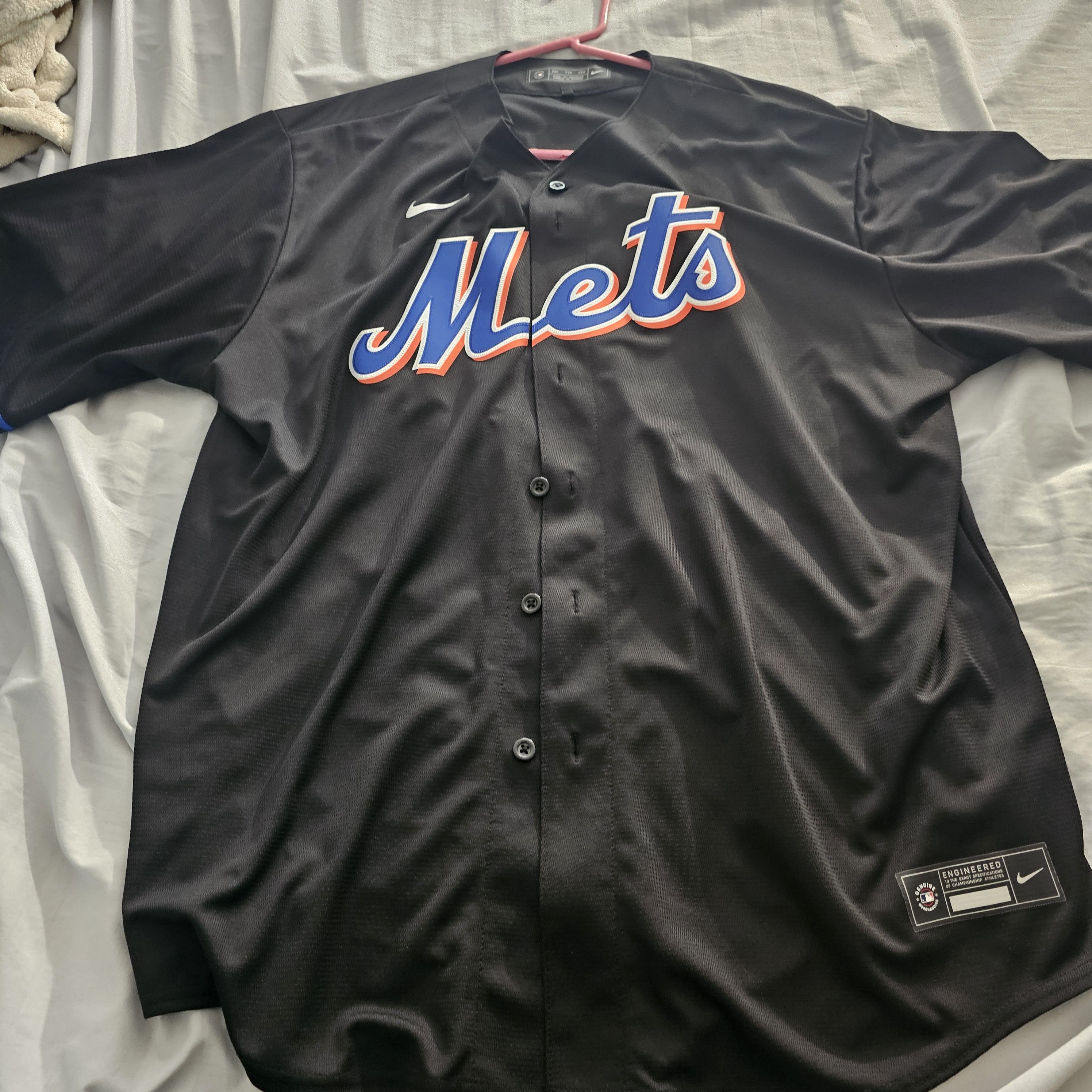 Nike Black Alternate Lindor Mets Jersey Size US XXL / EU 58 / 5 - 2 Thumbnail
