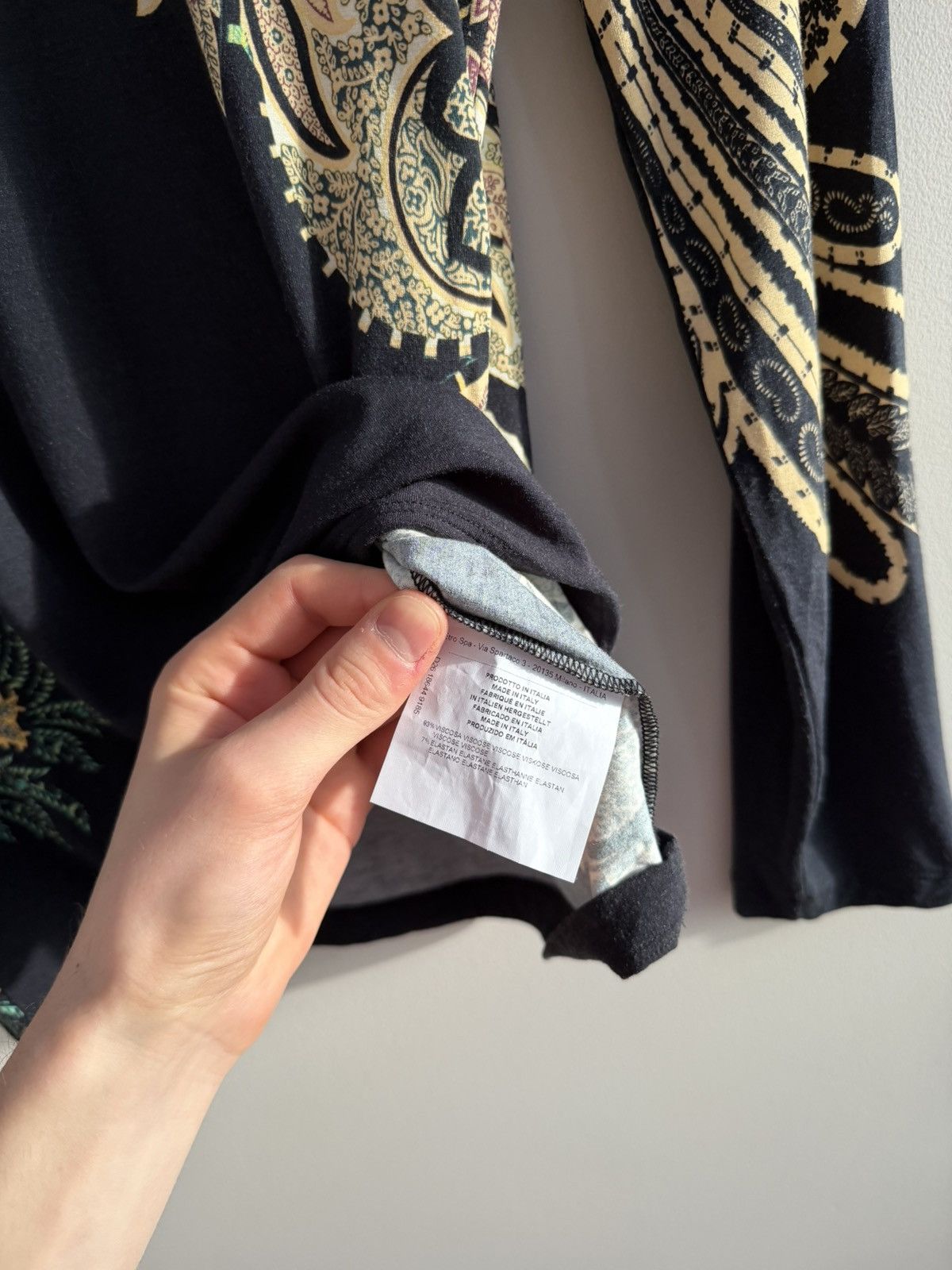 Etro Etro Paisley Print Long Sleeve Top Made in Italy Size L / US 10 / IT 46 - 5 Thumbnail