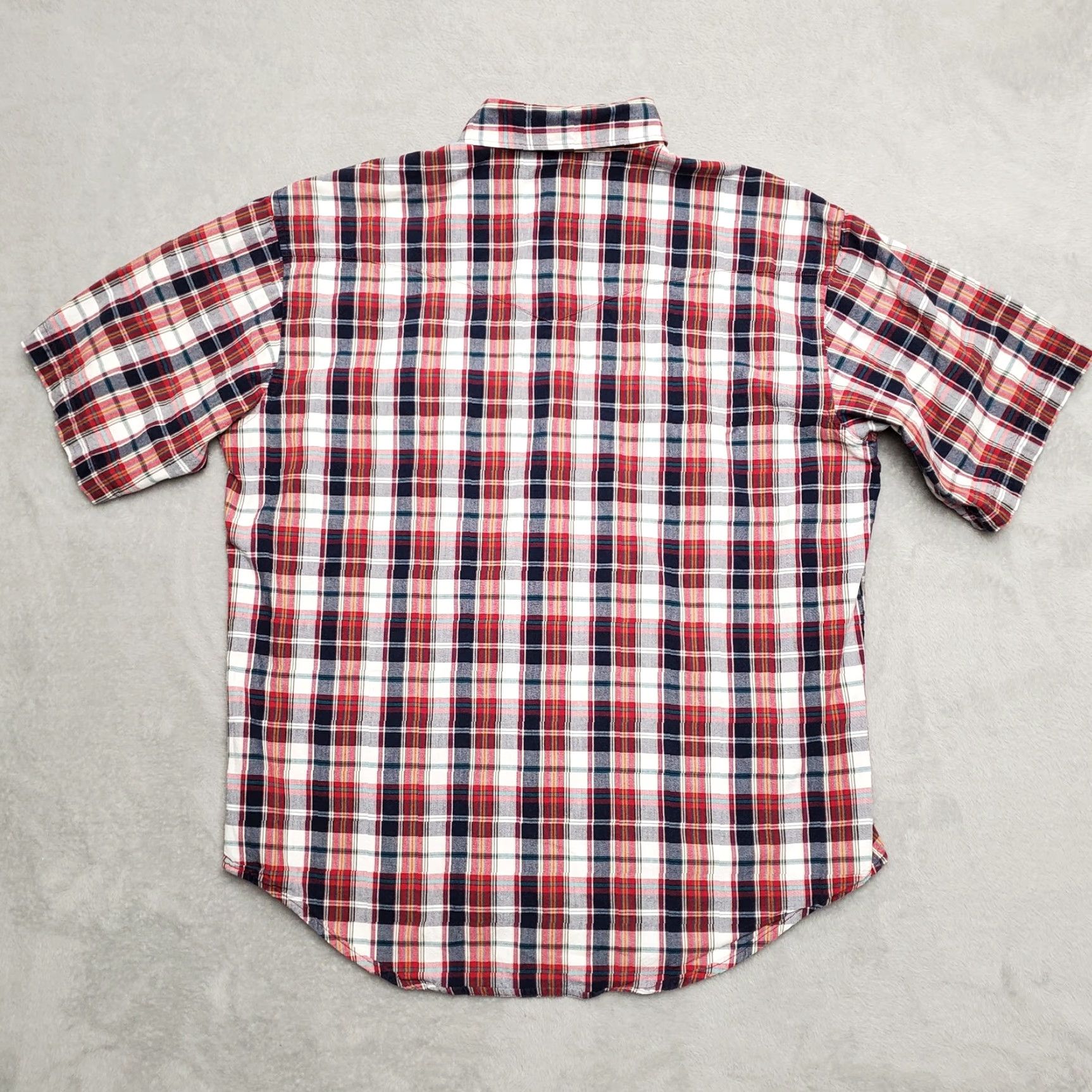 Wrangler Wrangler Shirt Mens L Black Red Plaid Pearl Snap Short Sleeve Western Casual Size US L / EU 52-54 / 3 - 6 Thumbnail