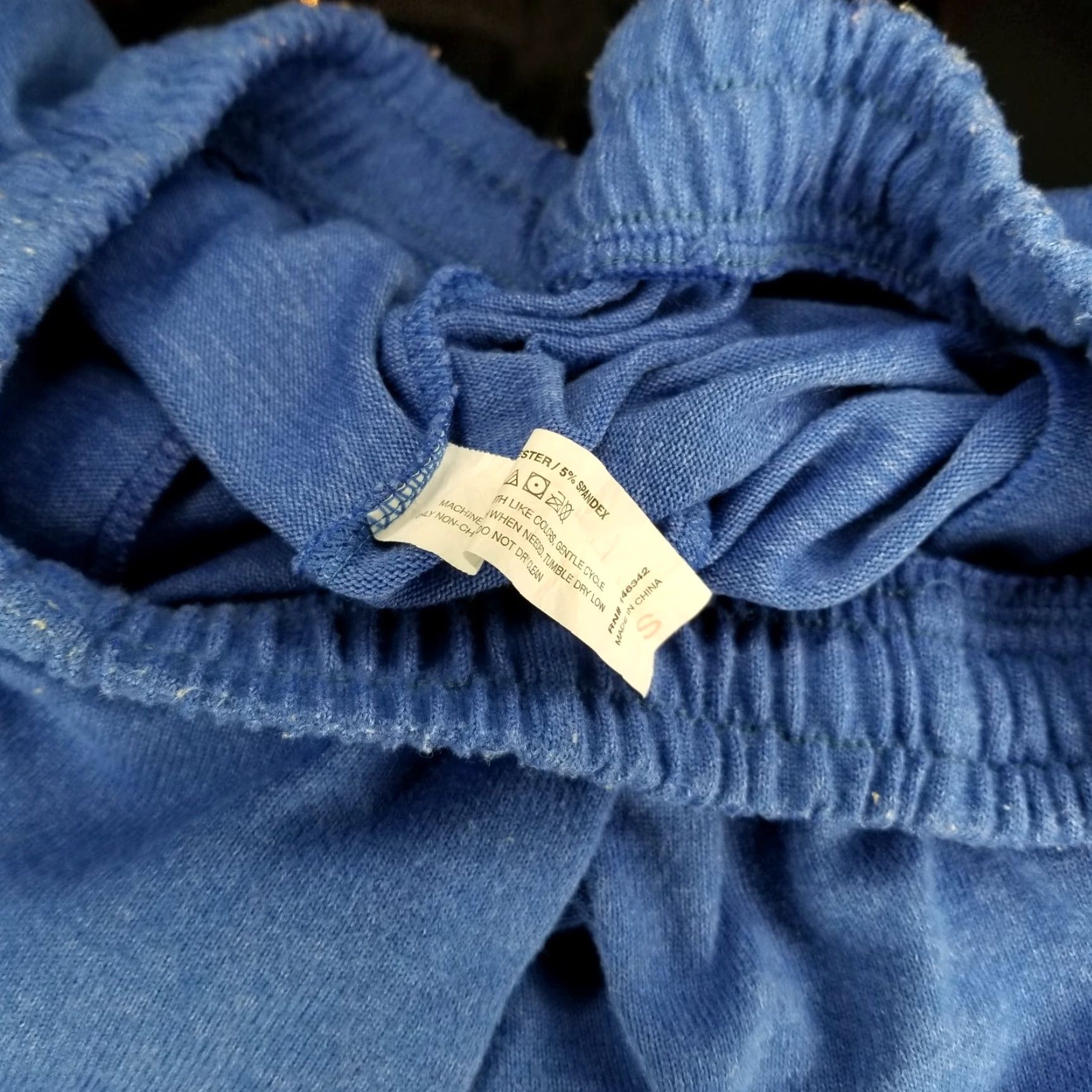Vintage WOMENS Sweatpants BLUE Elastic Waist Size Small Pants Women S Size 28" / US 6 / IT 42 - 4 Thumbnail