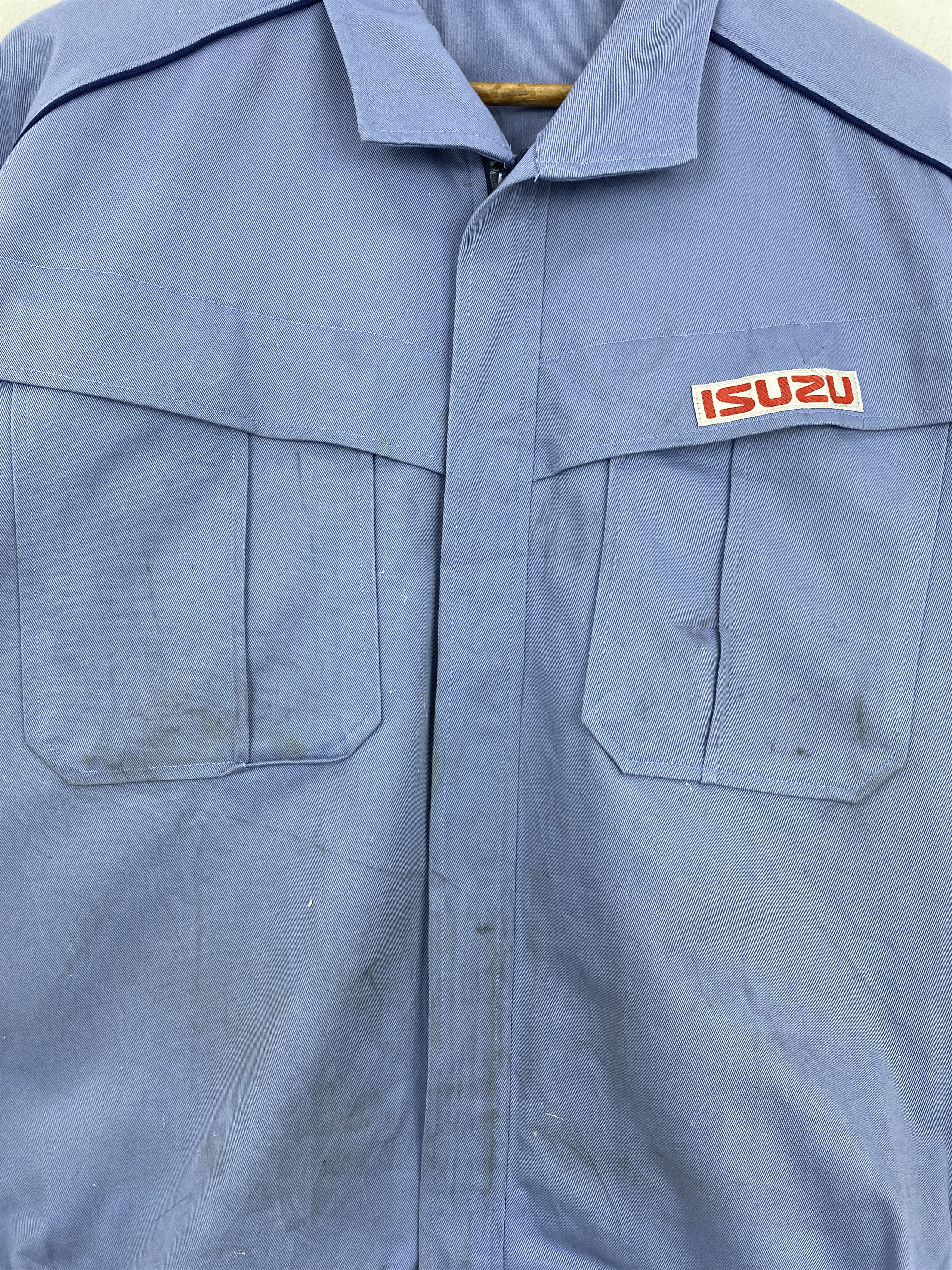 Japanese Brand Vintage Dirty Isuzu Zipper Up Worker Jacket JA0073 Size US XXL / EU 58 / 5 - 8 Thumbnail