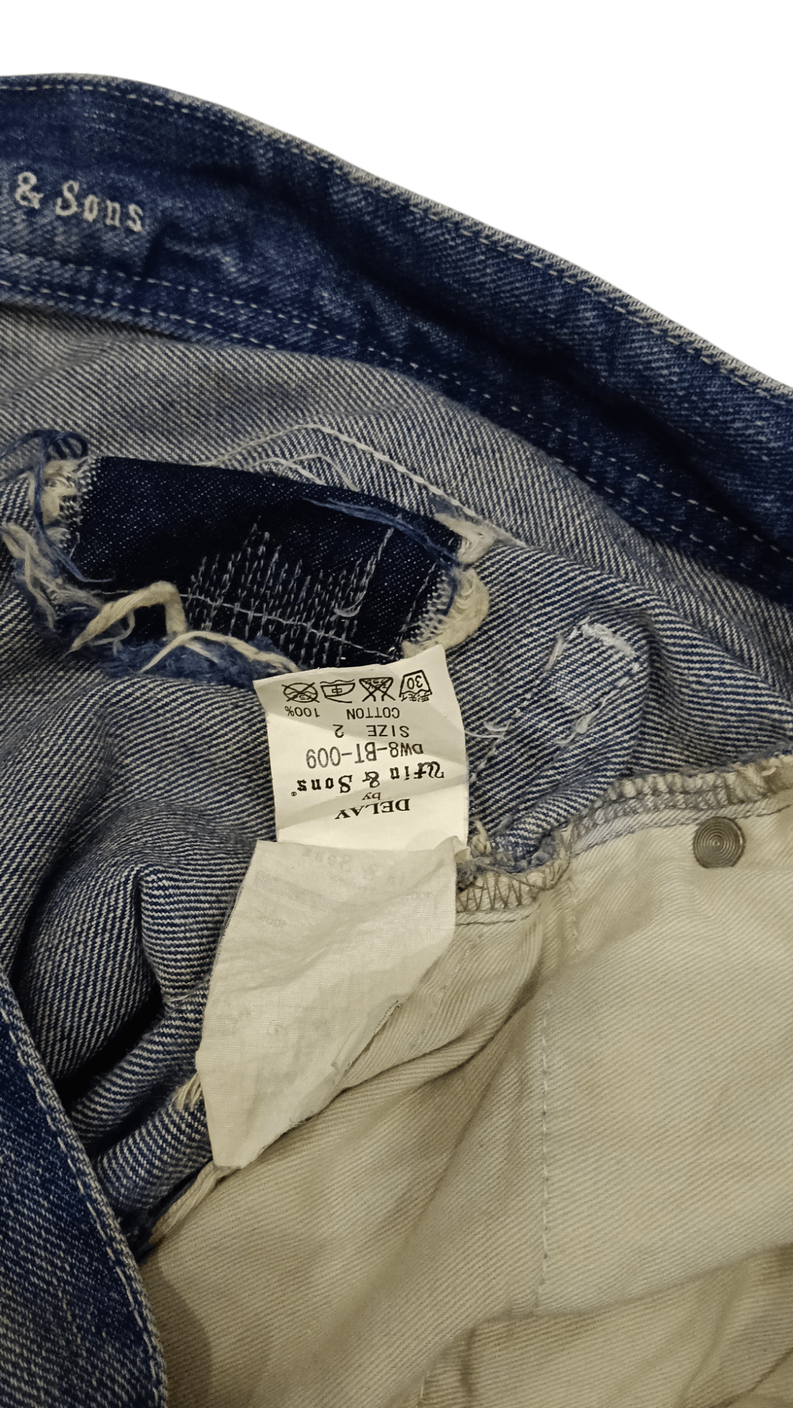 Designer DELAY UFin & Sons Distressed Flare Denim Japan (S316) W32 Size US 32 / EU 48 - 9 Thumbnail