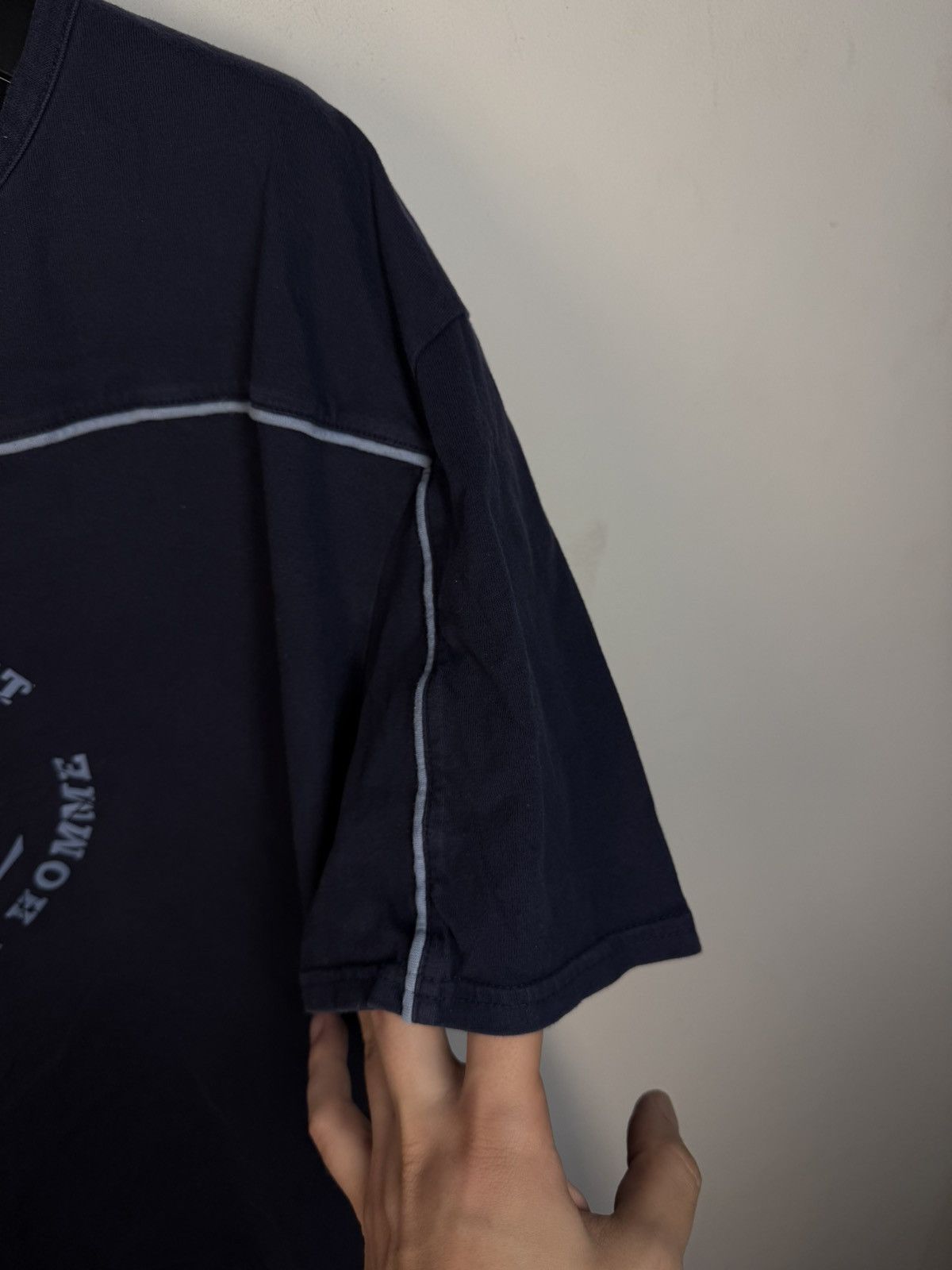 Yves Saint Laurent Navy YSL T-shirt Big Logo Vintage Yves Saint Laurent Shirt Size US L / EU 52-54 / 3 - 7 Thumbnail