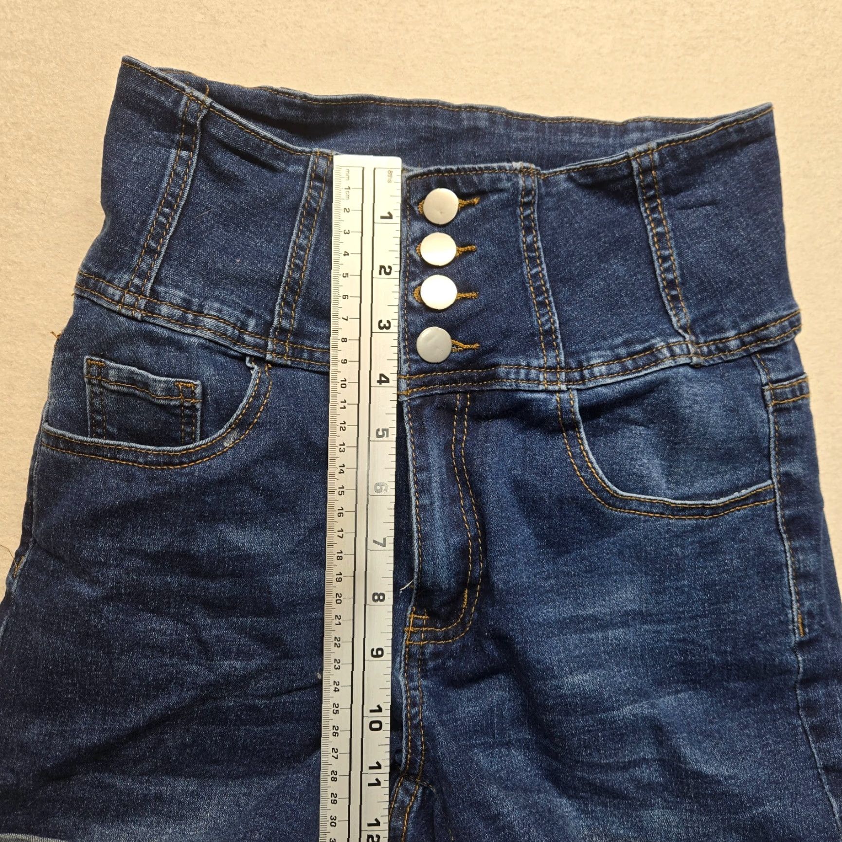 Denime Blue Maternity Denim Shorts Women's Size M Medium Dark Wash Denim Shorts Maternity Women Blue Size M Medium Dark Wash Size 32" / US 10 / IT 46 - 6 Thumbnail