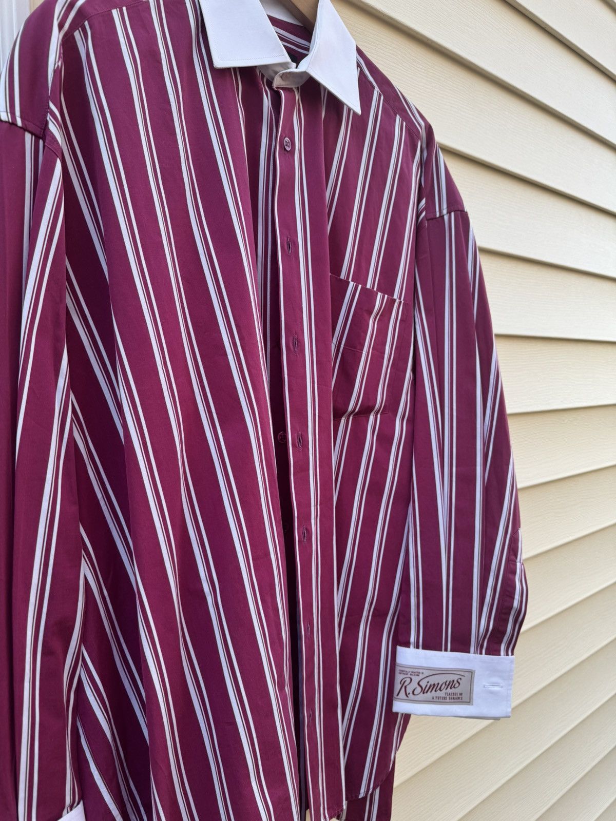 Raf Simons Red & White Striped Shirt Size US XS / EU 42 / 0 - 3 Thumbnail