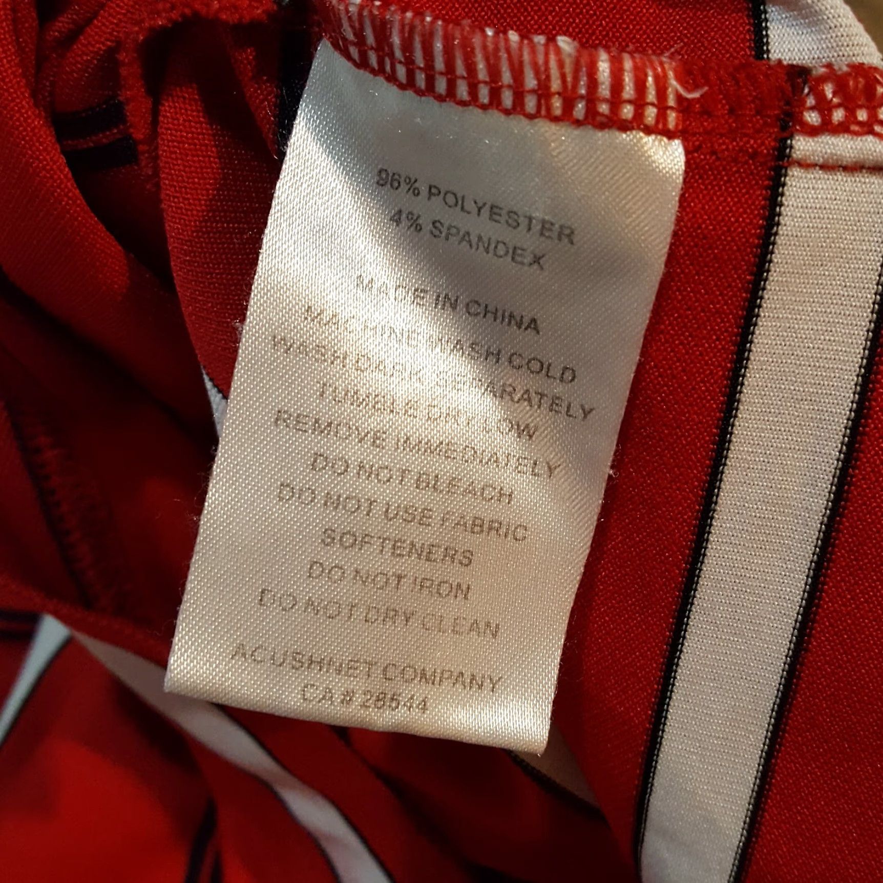 Footjoy VINTAGE FootJoy Camelback Golf Club Red Striped Mens Size XL Button Collar Polo Shirt FJ Size US XL / EU 56 / 4 - 7 Thumbnail