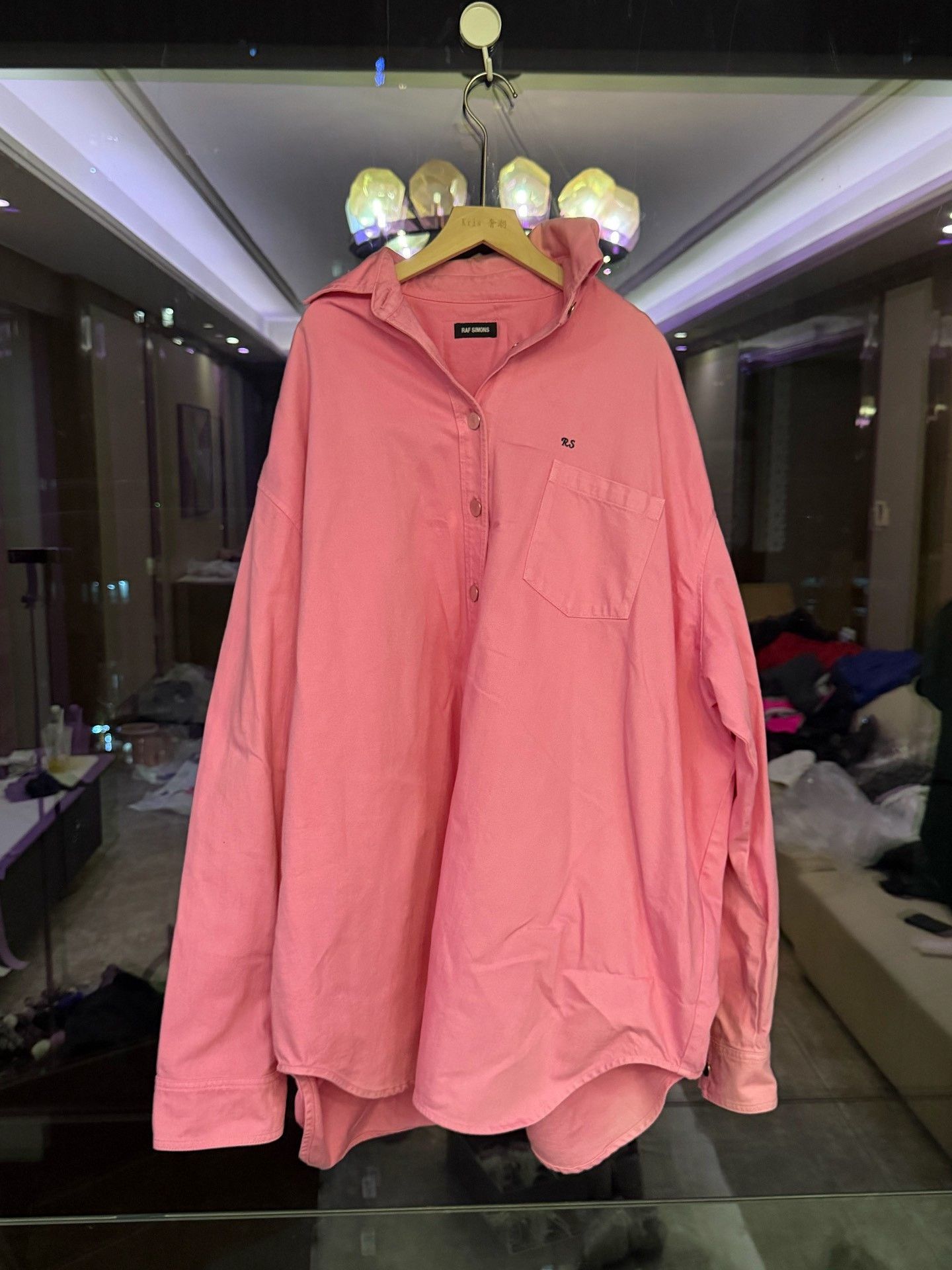 Raf Simons Raf Simons 21AW Oversized Pink Shirt Size US XS / EU 42 / 0 - 1 Thumbnail