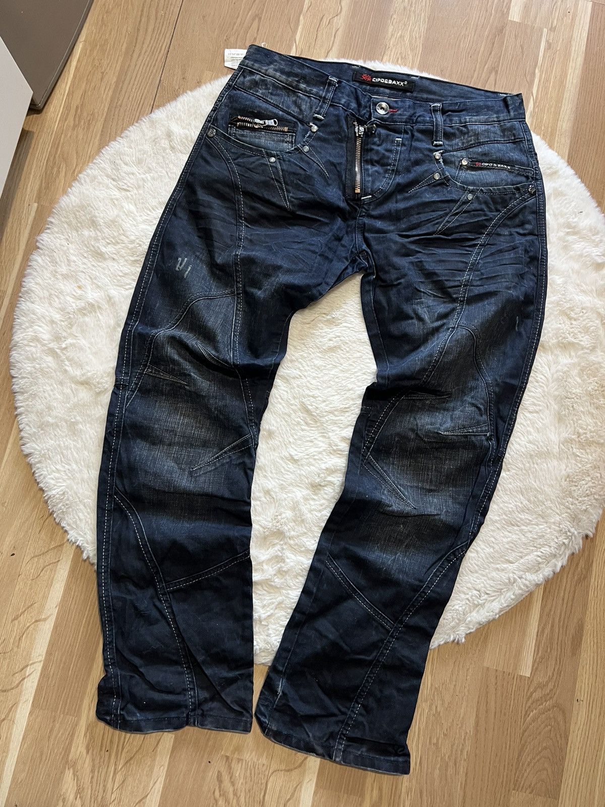 Le Grande Bleu (L.G.B.) Vintage jeans balenciaga style archive double zip 999 Size US 33 - 6 Thumbnail