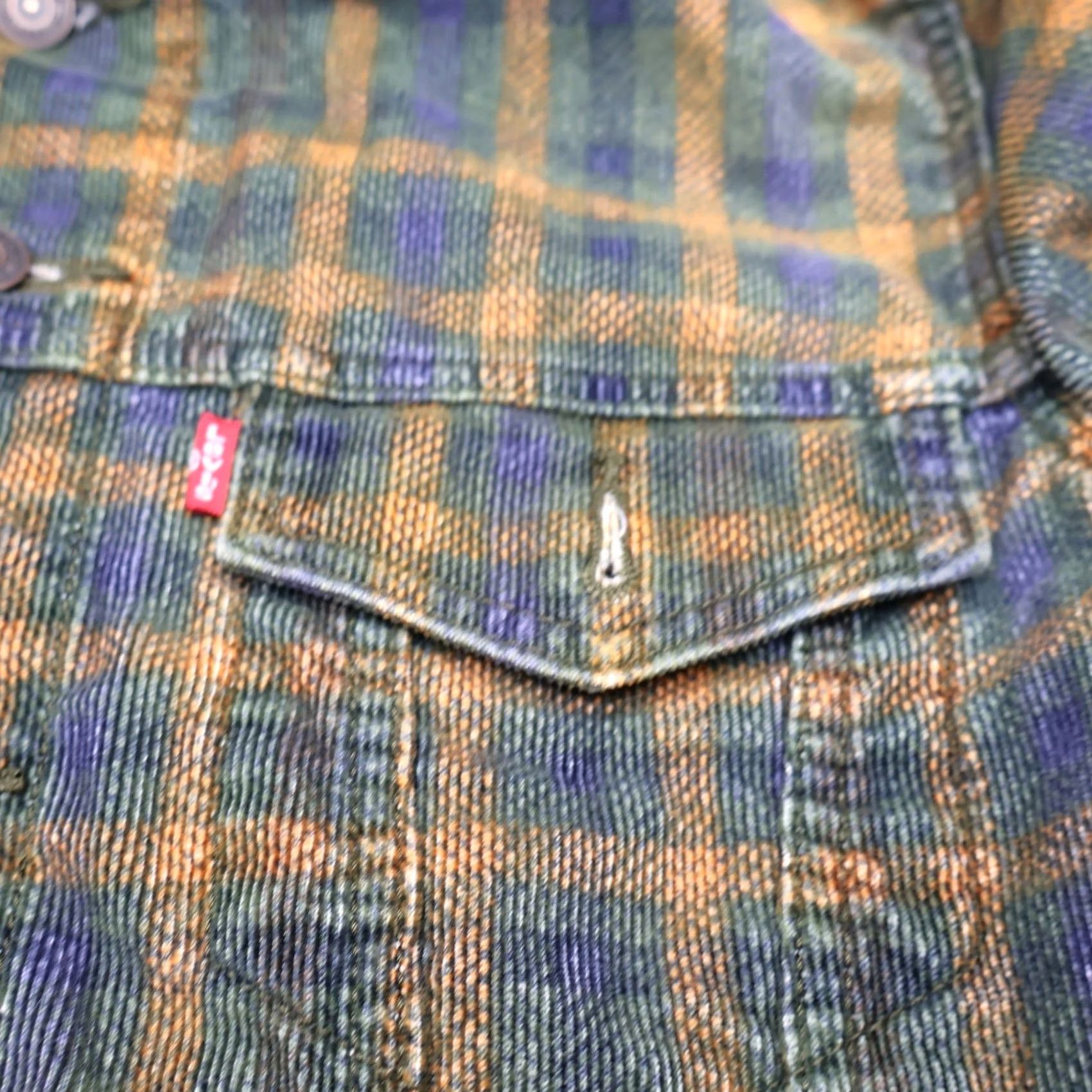 Levi's VINTAGE Levis Jacket Mens Small Black Plaid Corduroy Trucker Button Front Streetwear Size US S / EU 44-46 / 1 - 2 Thumbnail