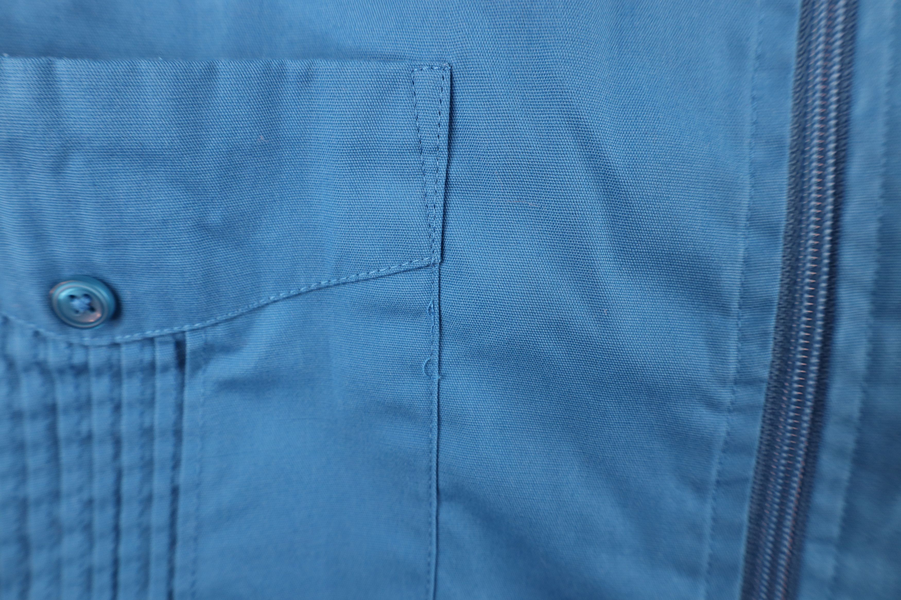 Vintage Vintage 90s Streetwear Full Zip Collared Shirt Jacket Blue Size US L / EU 52-54 / 3 - 5 Thumbnail