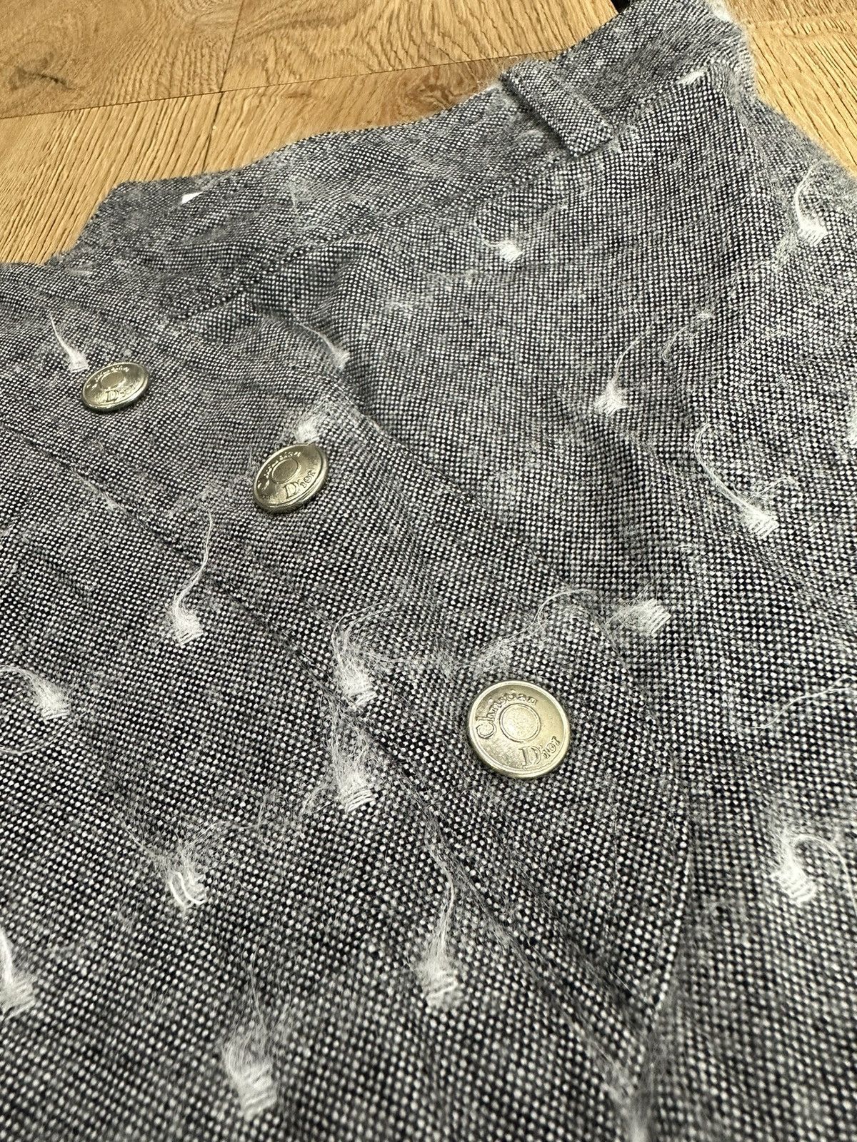 Christian Dior Monsieur × Dior Christian Dior Mohair and Wool Asymmetrical Skirt, 2000s Size 27" / US 4 / IT 40 - 7 Thumbnail