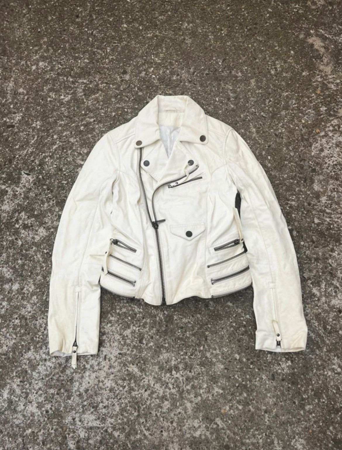 Karl Lagerfeld Karl Lagerfeld Asymmetrical Zipper Leather jacket Size S / US 4 / IT 40 - 1 Thumbnail