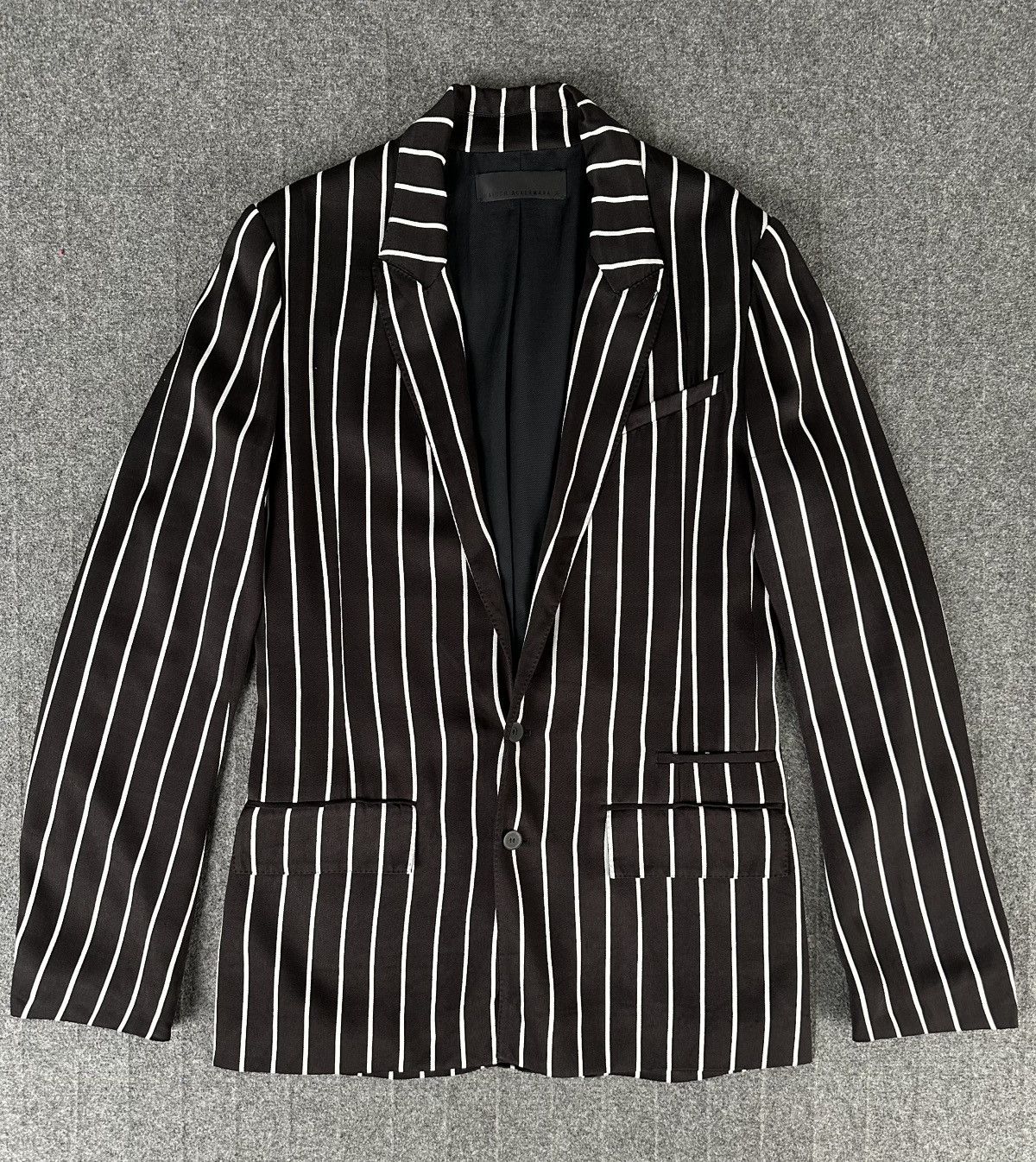 Haider Ackermann Haider Ackermann - SS18 Striped Hand Stitch Blazer Oversized Size XS / US 0-2 / IT 36-38 - 2 Thumbnail