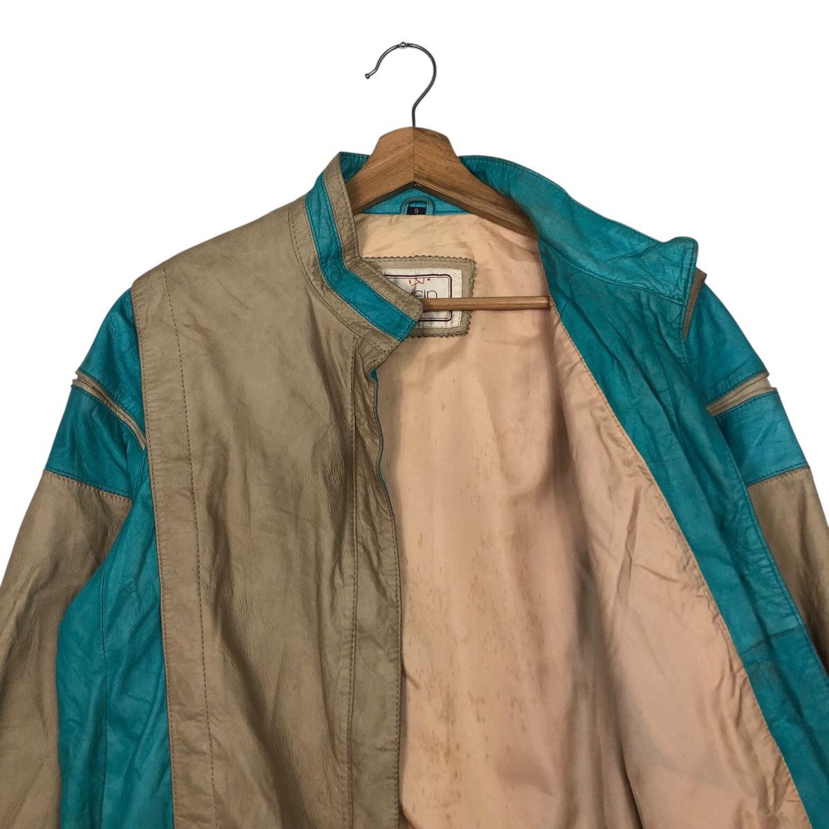 Genuine Leather × Japanese Brand × Vintage 📌Vintage Leather Biker Jacket Parfin Japan Issey Miyake Size US M / EU 48-50 / 2 - 13 Thumbnail