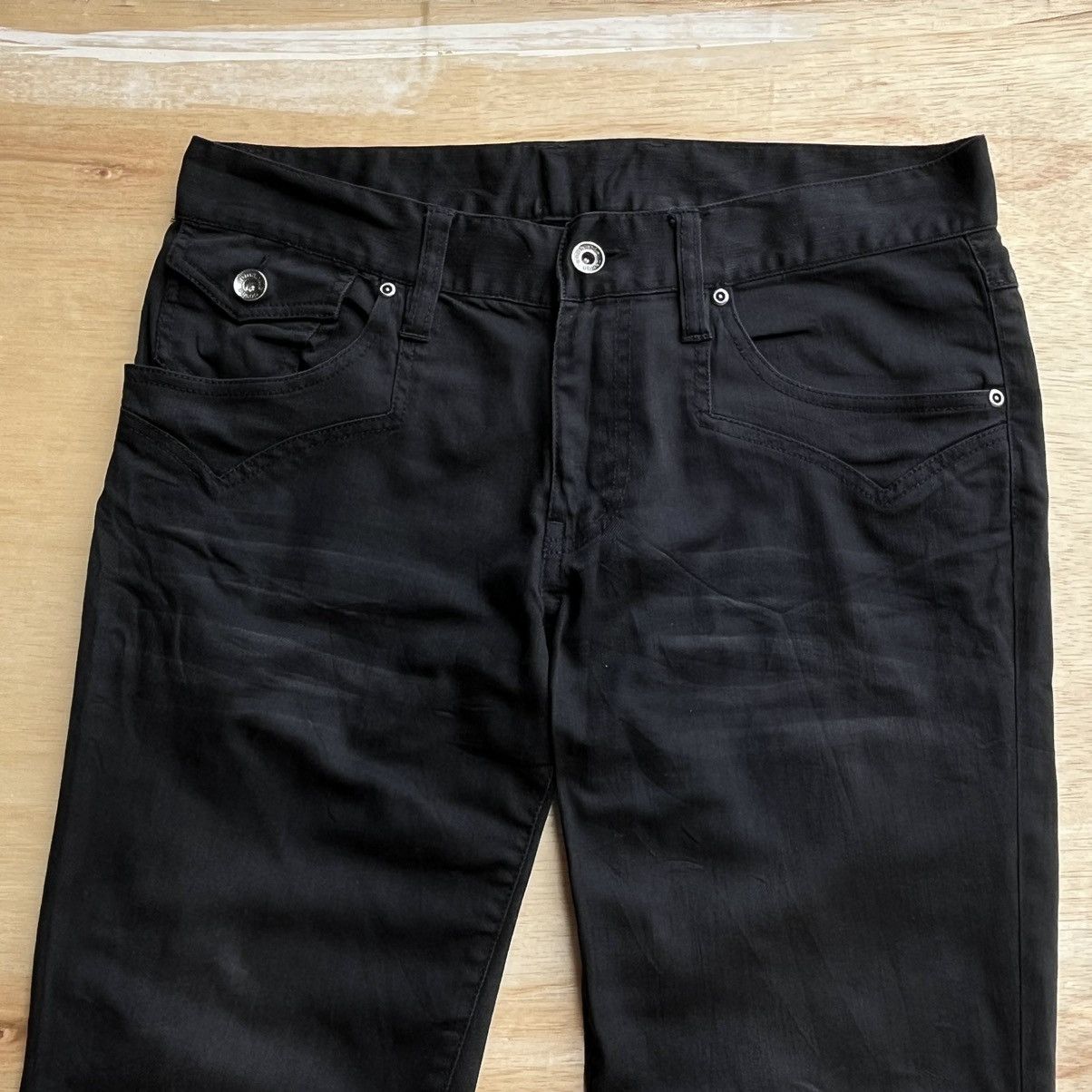 semanticdesign SEMANTIC DESIGN FADED STRETCH BOOT CUT JAPANESE BRAND Size US 32 / EU 48 - 2 Thumbnail