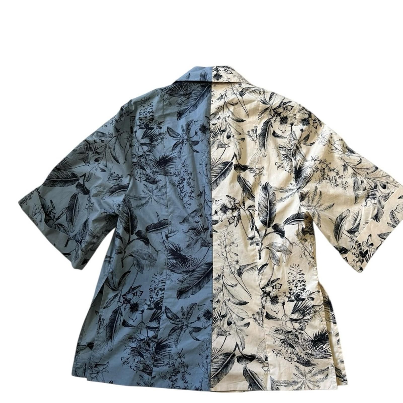 rokh ROKH Paris Deconstructed Split Floral Print Butto Shirt Size S / US 4 / IT 40 - 5 Thumbnail