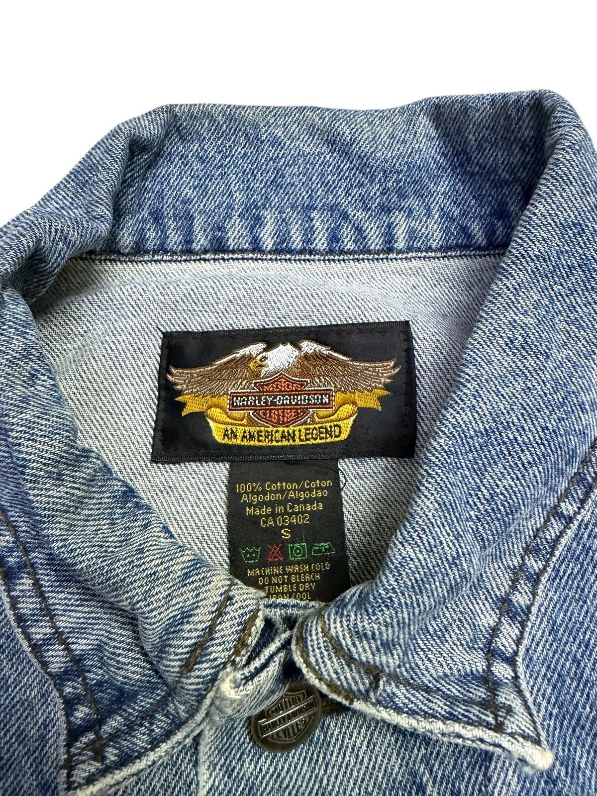Harley Davidson Vintage Harley Davidson Denim Jacket Size US S / EU 44-46 / 1 - 4 Thumbnail