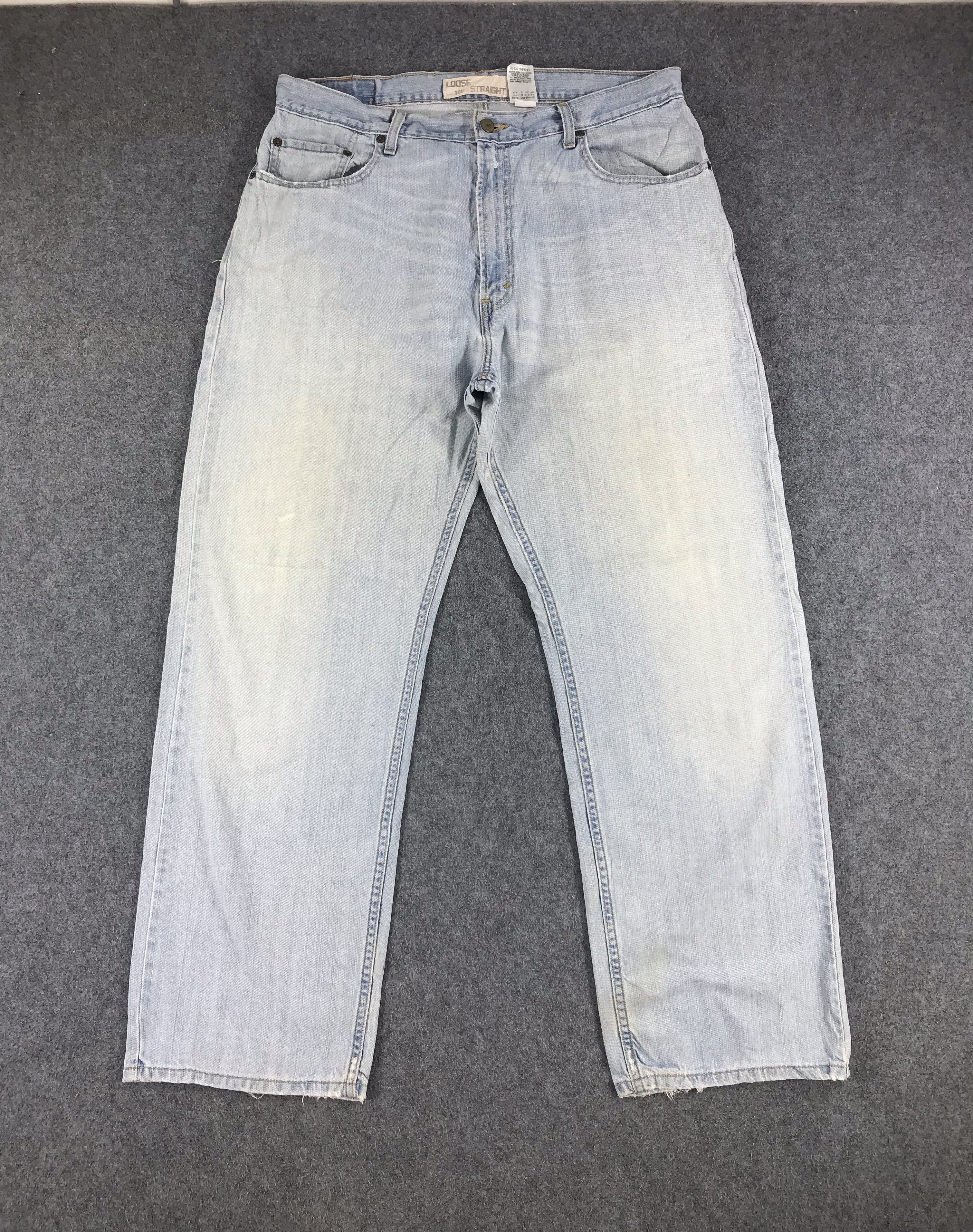 Levi's Vintage Levi's 569 Jeans Light Wash Straight Denim KJ233 Size US 37 - 1 Thumbnail