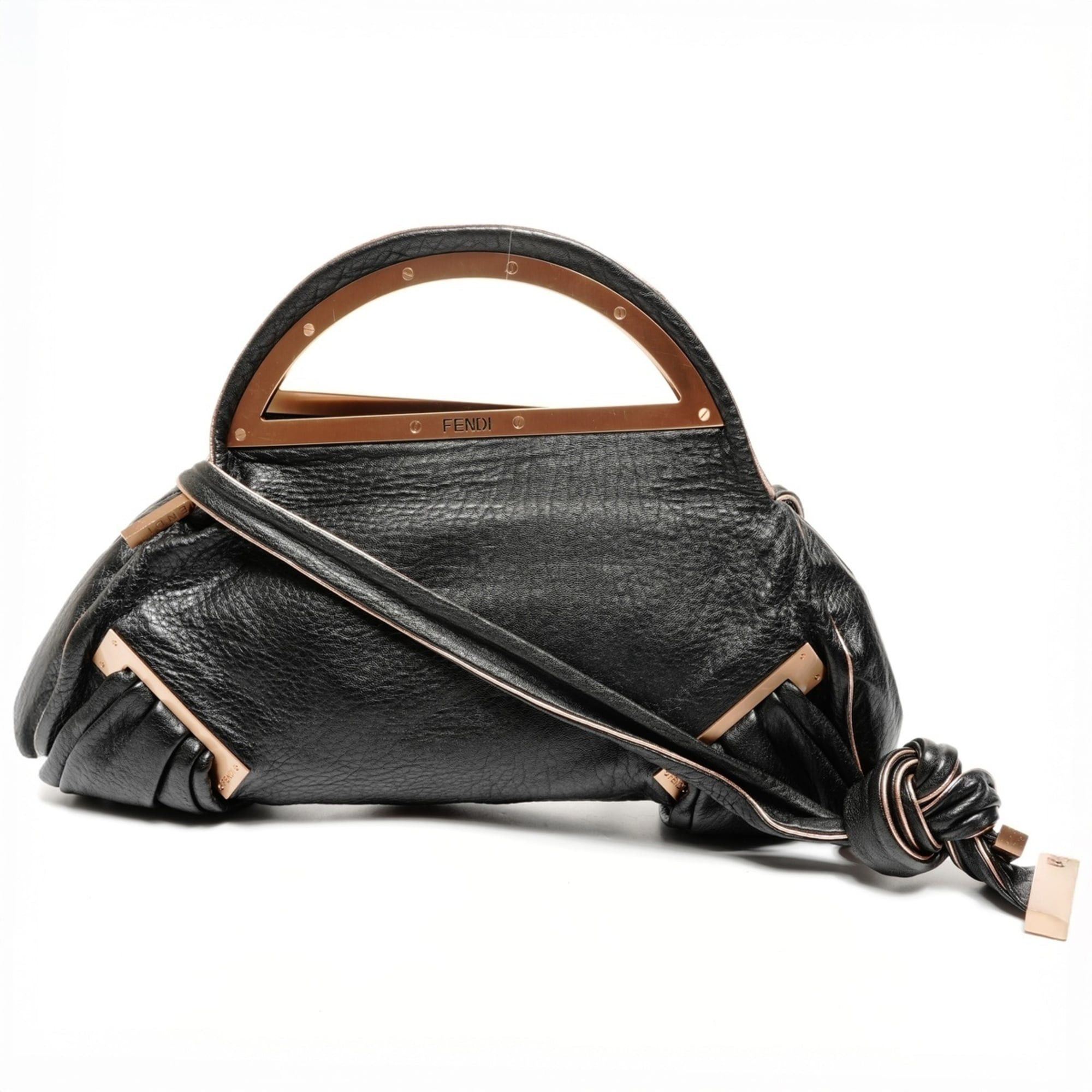 Fendi Fendi Leather Smile 2-way Shoulder Bag Black WS25622 Size ONE SIZE - 1 Thumbnail