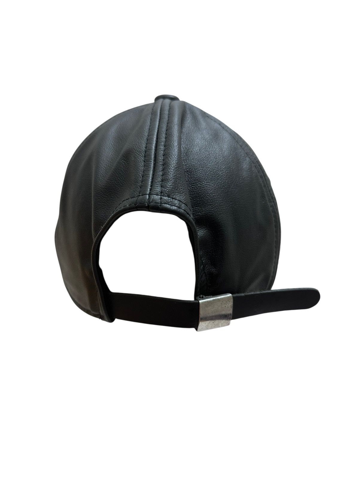 Genuine Leather × Supreme × Vintage RARE ‼️ Vintage SUPREME Leather Black Hat Cap Size ONE SIZE - 5 Thumbnail