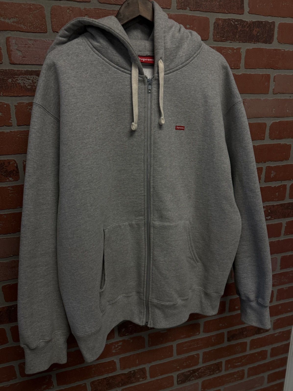 Supreme Supreme Small Box Logo Zip Up Hoodie Gray XL Tried On Size US XL / EU 56 / 4 - 5 Thumbnail