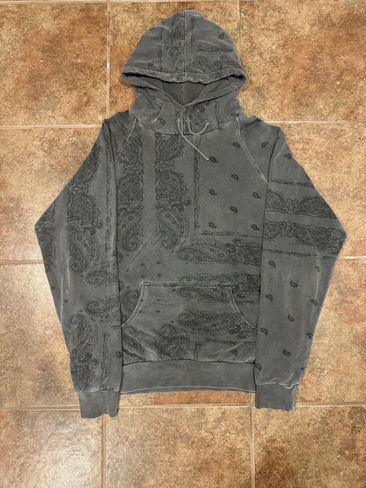 raf simons aw04 “waves” paisley hoodie