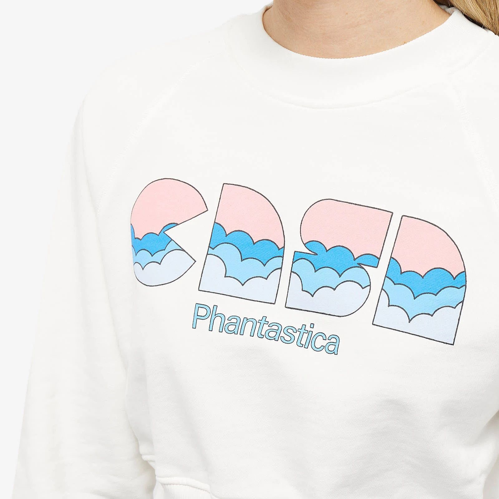 Casablanca o1mle0524 Cropped Sweatshirt in White Size S / US 4 / IT 40 - 3 Thumbnail
