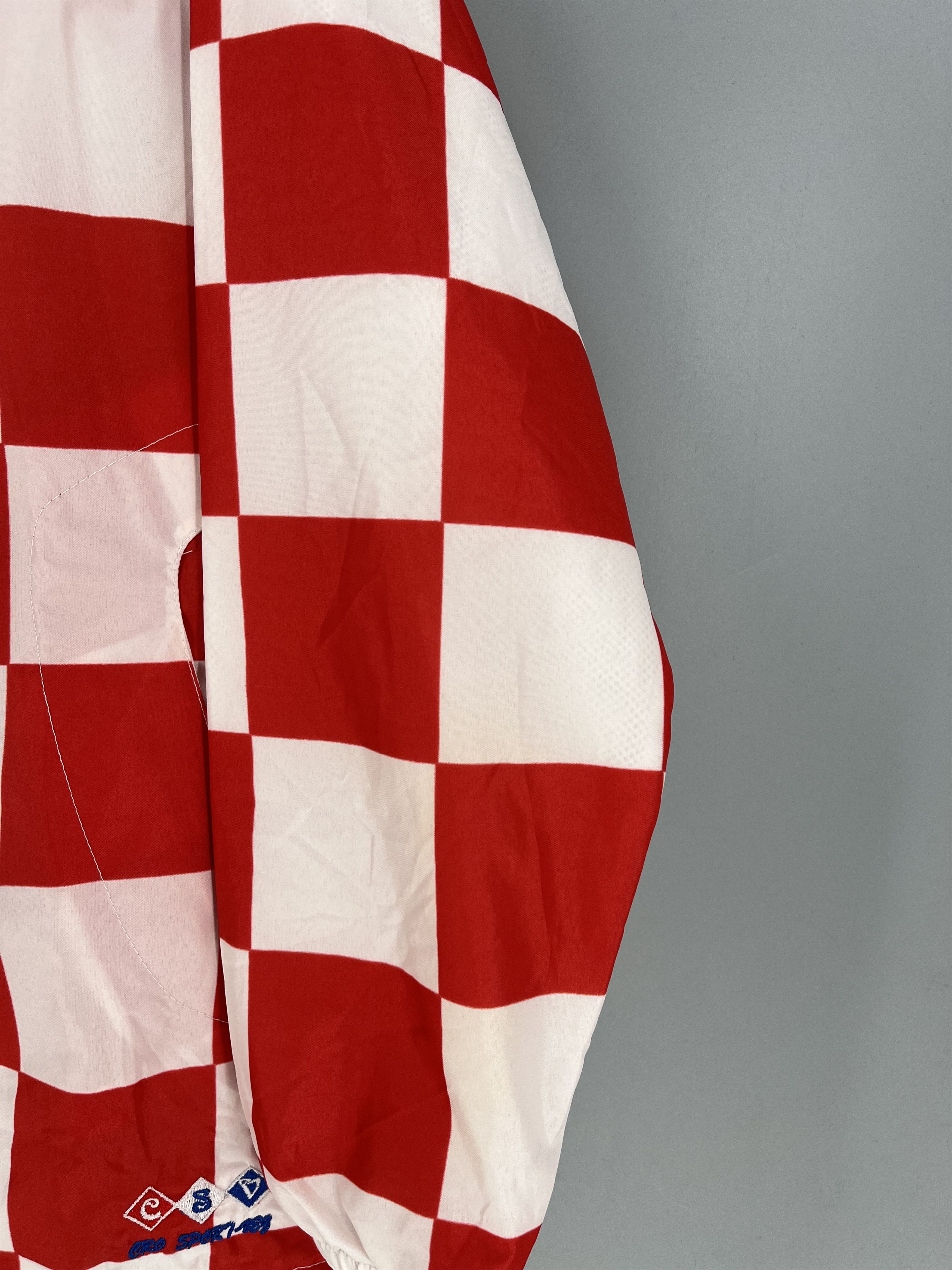Vintage Croatia CroSport Vez Checkered Hooded Windbreaker Jacket Size US M / EU 48-50 / 2 - 6 Thumbnail