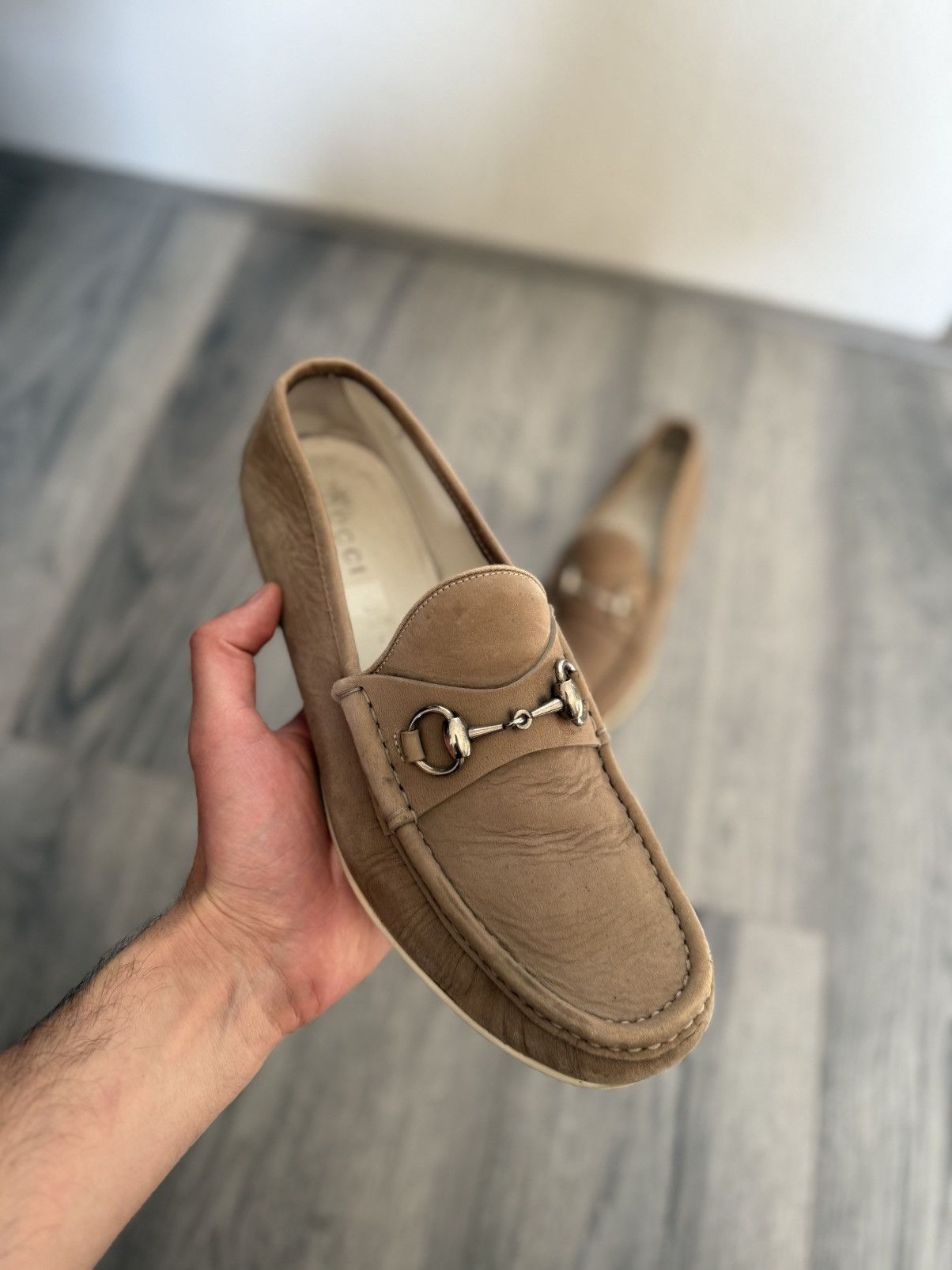 Gucci Gucci Horsebit Loafers in Beige Leather – Size 9.5 Size US 9.5 / EU 42-43 - 8 Thumbnail