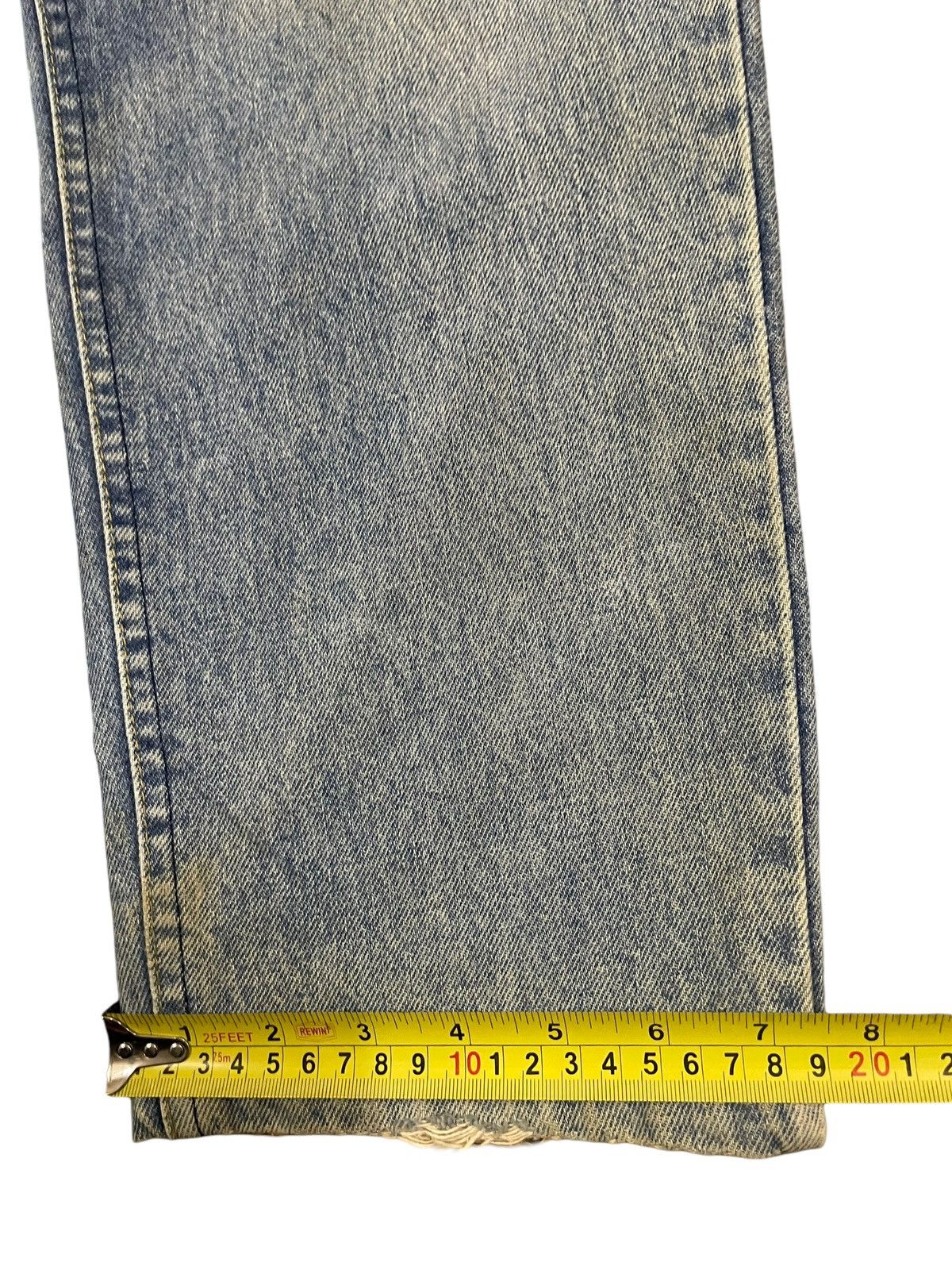 Lee Vintage 90s Lee Usa Blue Wash Distressed Baggy Jeans Size US 33 - 16 Thumbnail