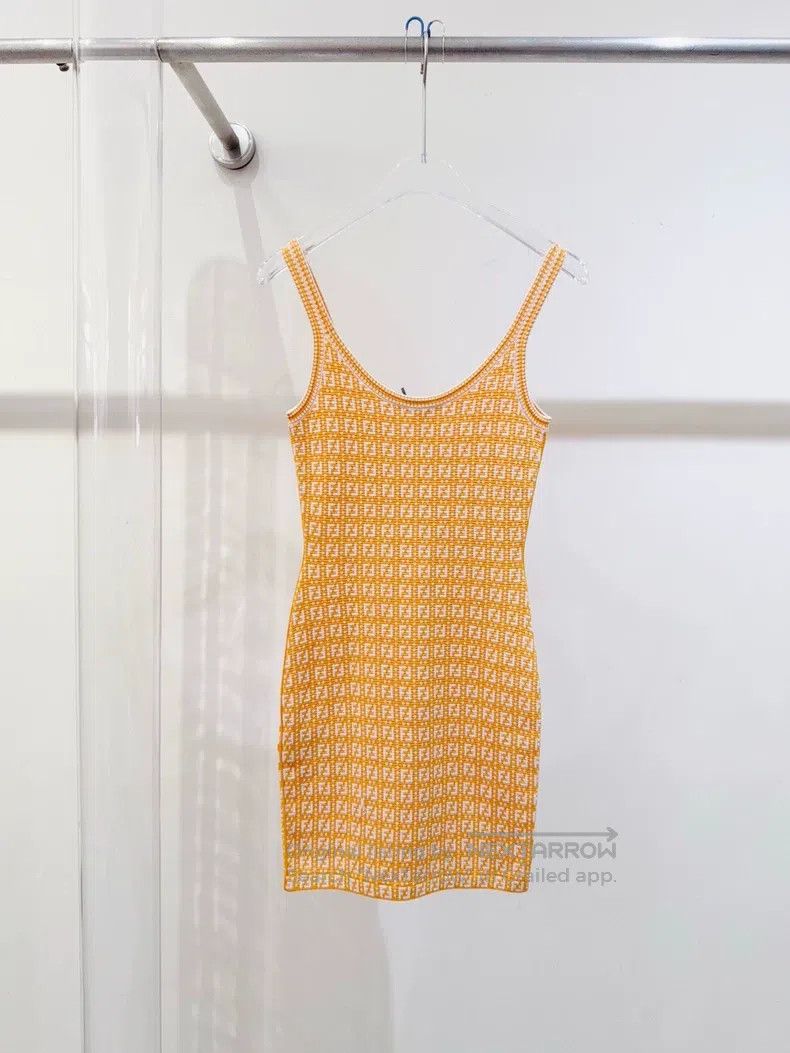 Fendi Fendi Dress with full logo print Size XXS / US 00 / IT 34 - 2 Thumbnail