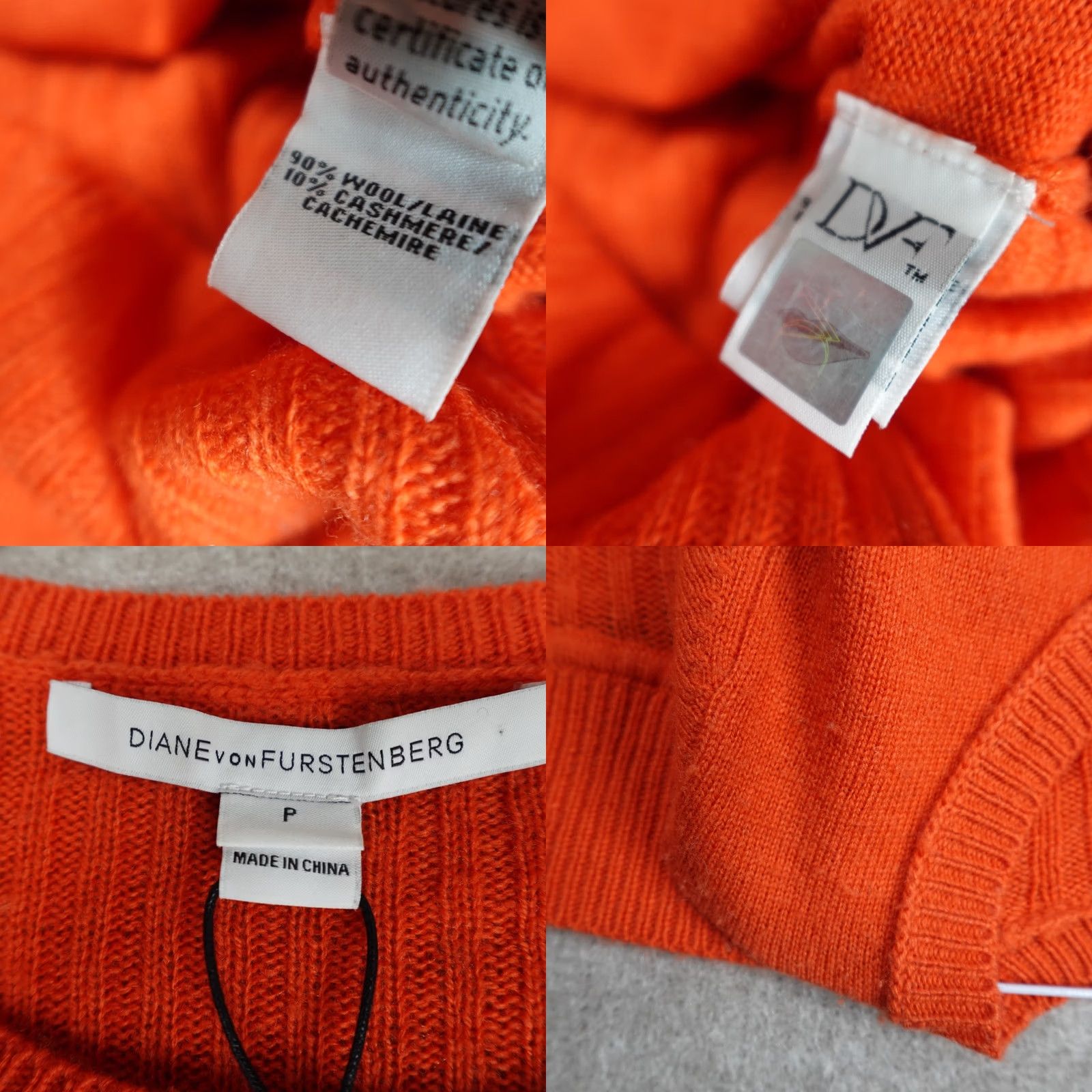 Diane von Furstenberg DVF Sweater Small Orange Wool Blend Kingston NEW READ Diane Von Furstenberg Women Pullover Crew Neck Long Sleeve Knits Casual Winter Spring Fall XS? Size S / US 4 / IT 40 - 8 Thumbnail