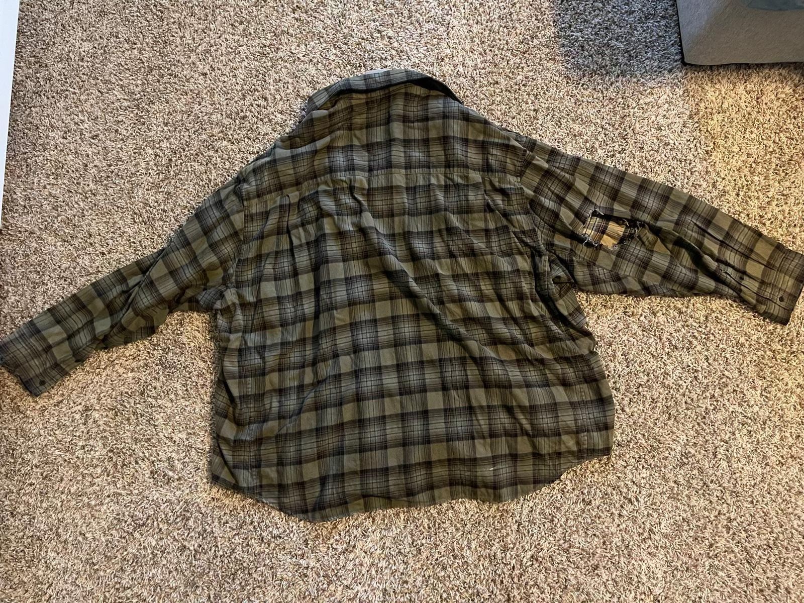 Balenciaga Balenciaga Statue of Liberty Flannel Layered Shirt Size US XL / EU 56 / 4 - 7 Thumbnail