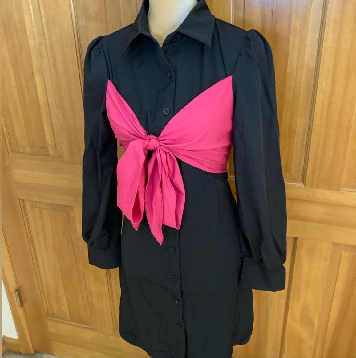 Designer × Other NWT, Lavishly Paris Women’s BowTie Shirt Dress Size M / US 6-8 / IT 42-44 - 11 Thumbnail