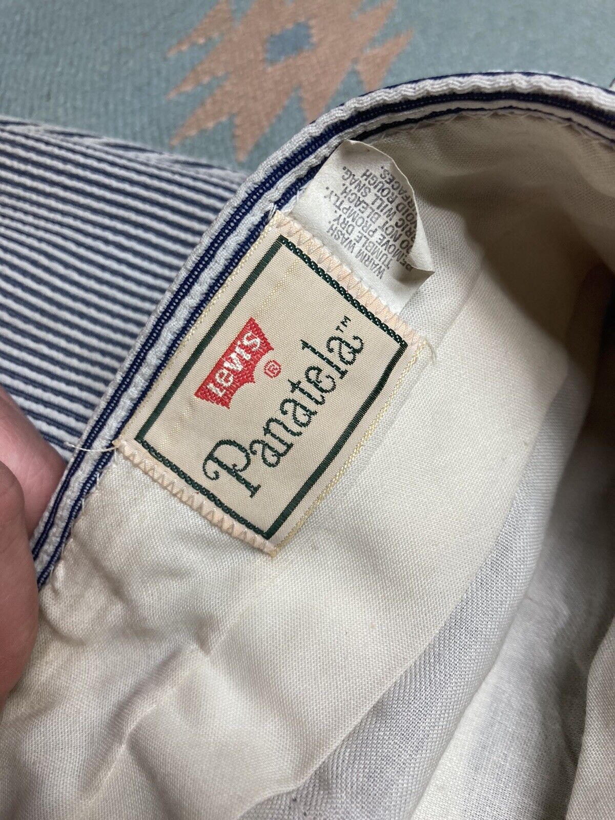 Levi's × Vintage Levis panatela pants bell bottom pinstripe seersucker 31x32 Size US 31 - 6 Thumbnail